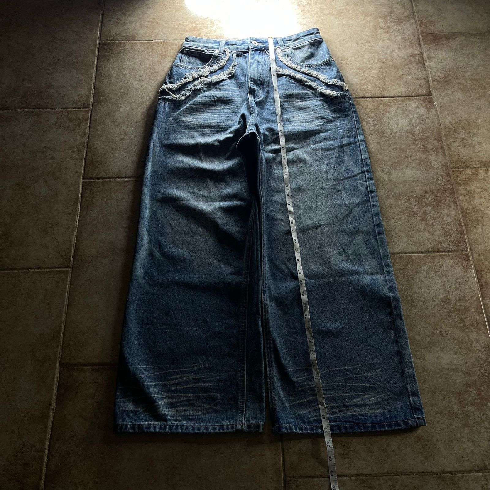 Other Japanese Archive Vintage Printed Blue Denim Baggy Jeans Size US 29 - 11 Thumbnail