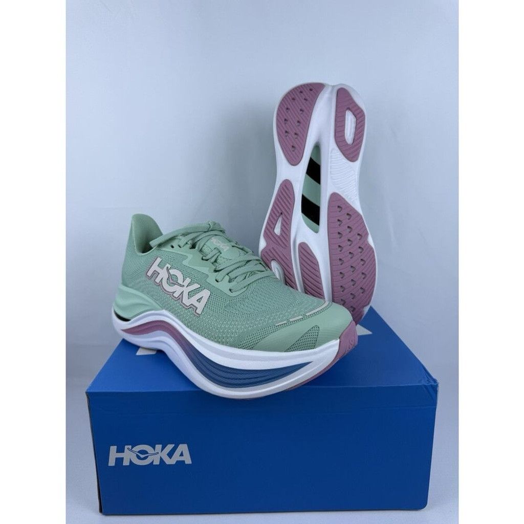 Hoka Hoka One One Skyward X Jadeite Dried Rose Women's Green Pink Size US 8.5 / IT 38.5 - 1 Thumbnail