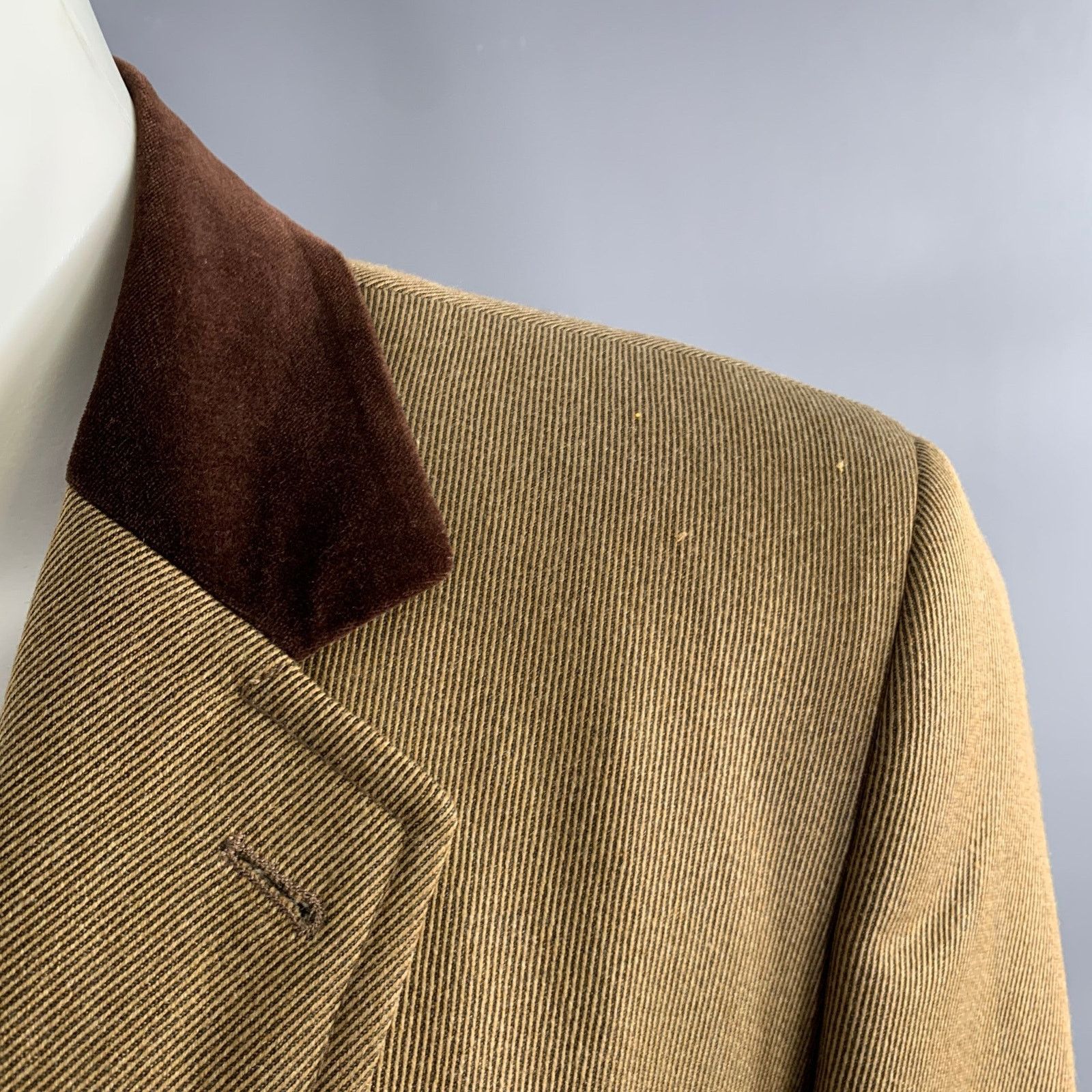 J. Peterman J. PETERMAN COMPANY Size M Tan Brown Twill Wool Evening Coat Size US M / EU 48-50 / 2 - 6 Thumbnail