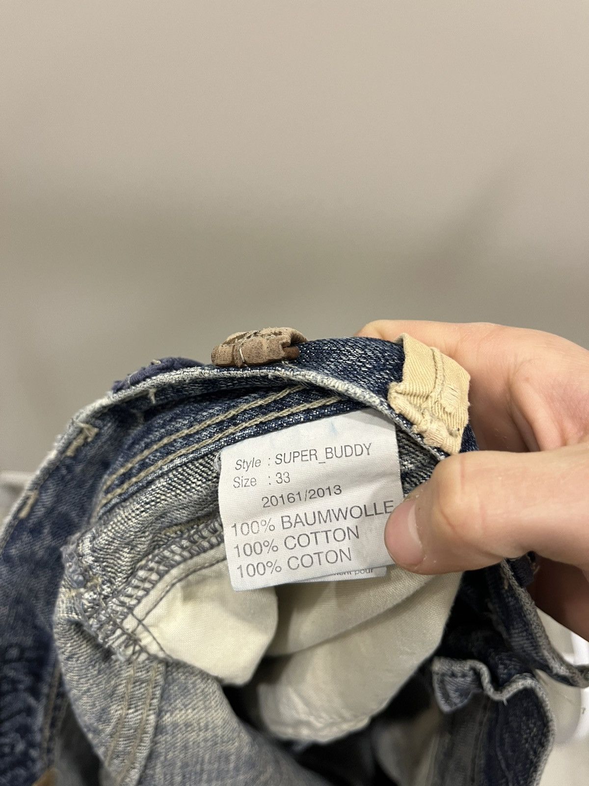 Japanese Brand FTP Vintage 90s Distressed Denim Jeans Blue Raw Hem Size 33 Size US 33 - 10 Thumbnail