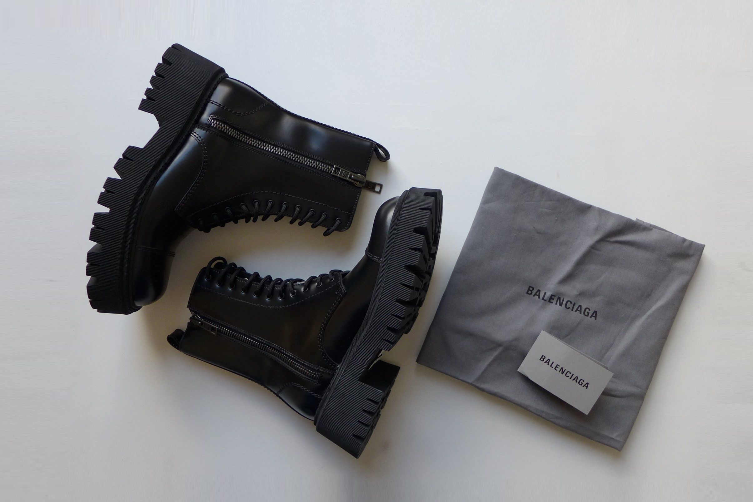Balenciaga Balenciaga Tractor Boots - Black Calf Leather Size US 6 / EU 39 - 13 Thumbnail