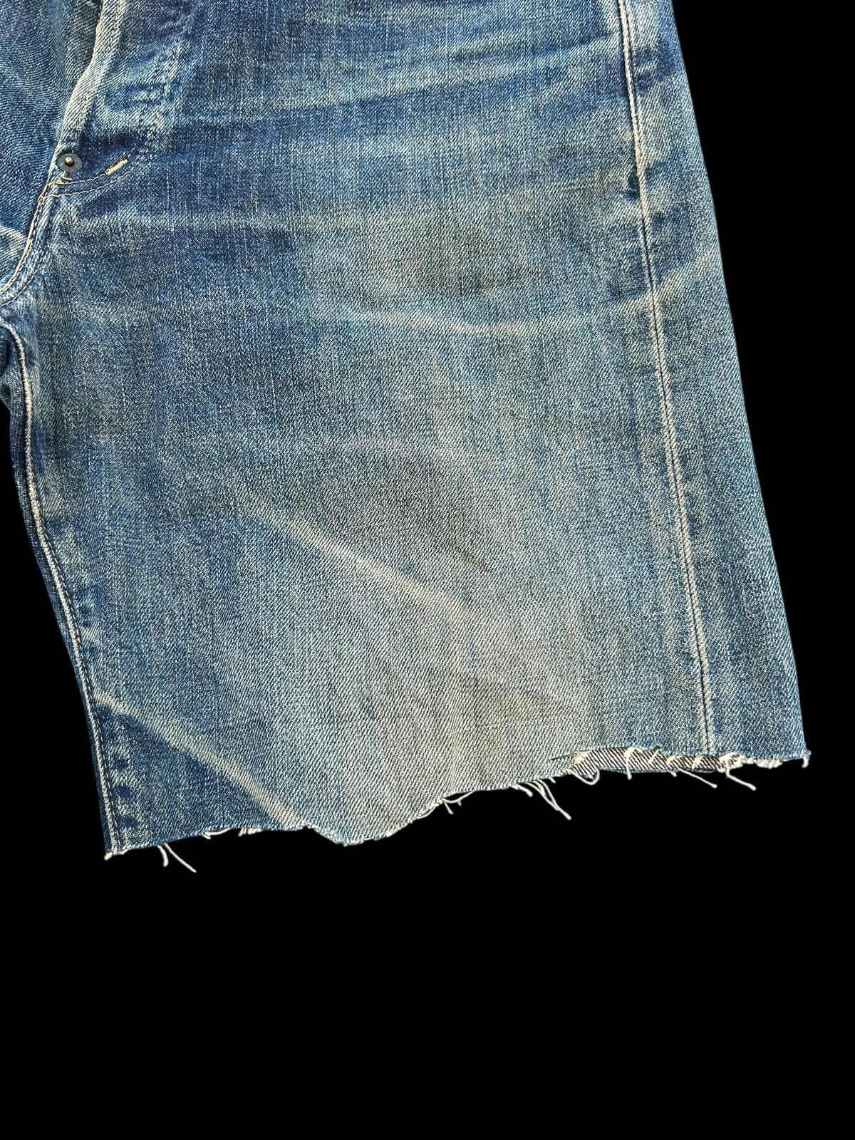 Japanese Brand × Kapital × Vintage Vintage Levis Big E Buckle Back Distressed Short Denim Size US 32 / EU 48 - 9 Thumbnail