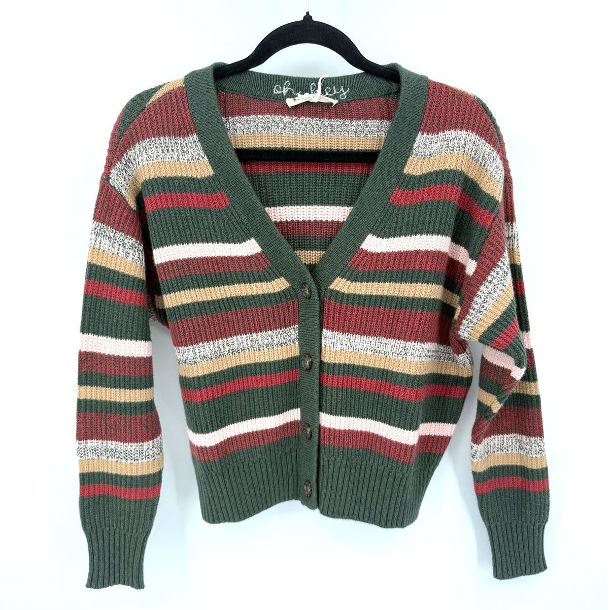 Marine Layer NWT Marine Layer Robin Merino Wool Multi Stripe Cardigan Size XS / US 0-2 / IT 36-38 - 1 Thumbnail