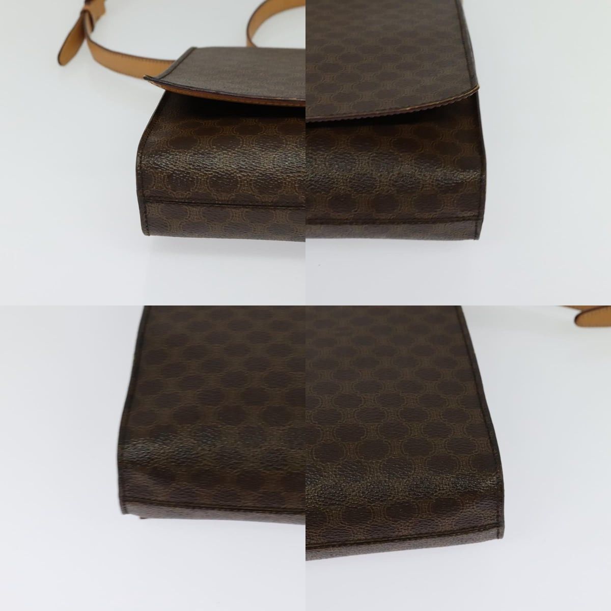Celine CELINE Macadam Canvas Shoulder Bag Pvc Brown Gold Size ONE SIZE - 10 Thumbnail