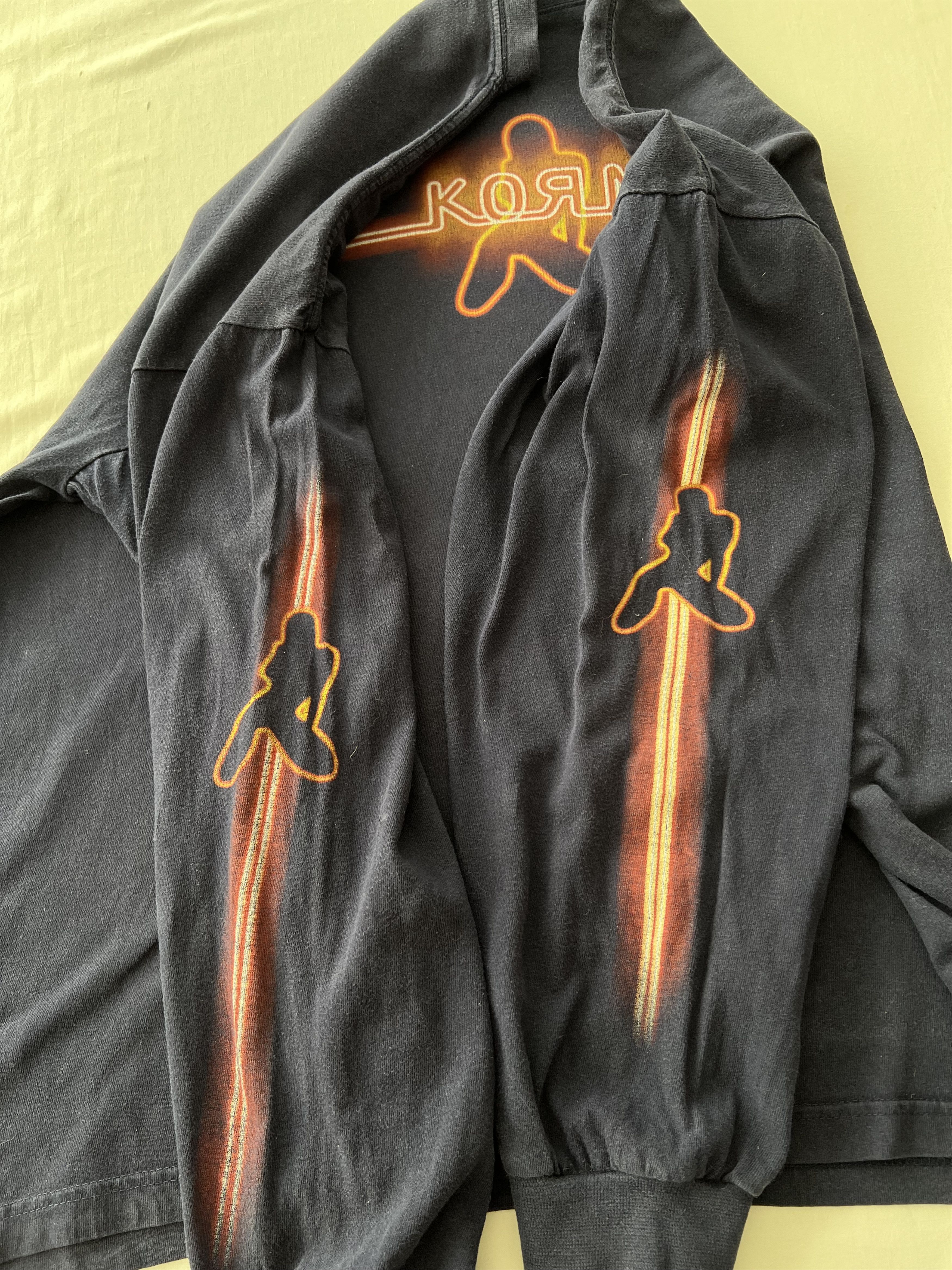 Band Tees Vintage 2000s Korn Neon Stripper Girl Nu Metal Long Sleeve Size US XL / EU 56 / 4 - 8 Thumbnail
