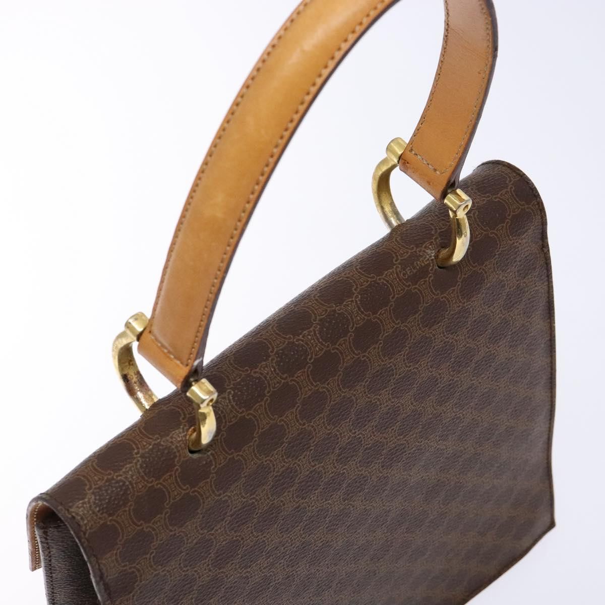 Celine CELINE Macadam Canvas Hand Bag Pvc Leather Brown Gold Size ONE SIZE - 6 Thumbnail