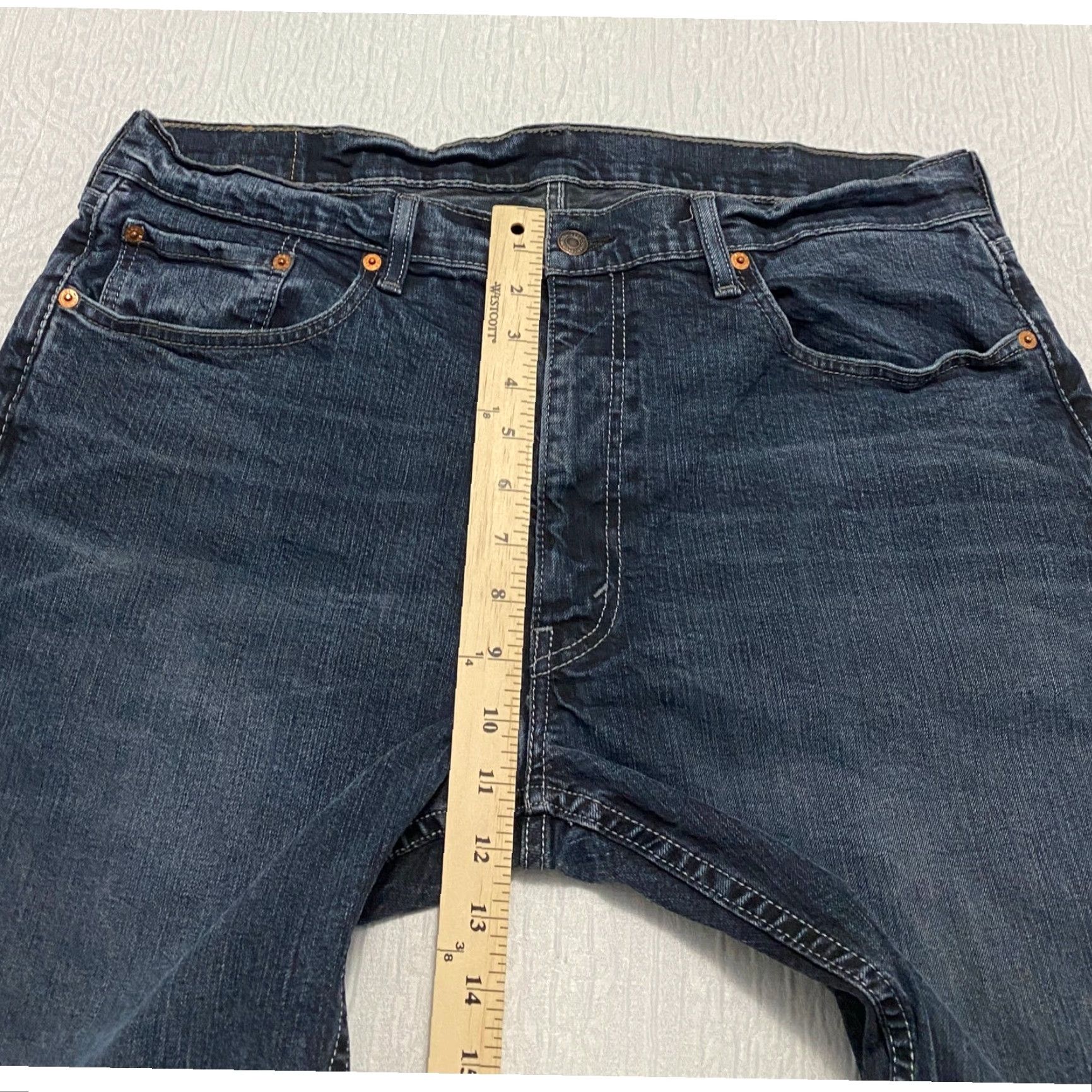Levi's Levis 559 Jeans Men's Size 38×30 Blue Denim Relaxed Straight Dark Wash Whiskers Size US 38 / EU 54 - 7 Thumbnail