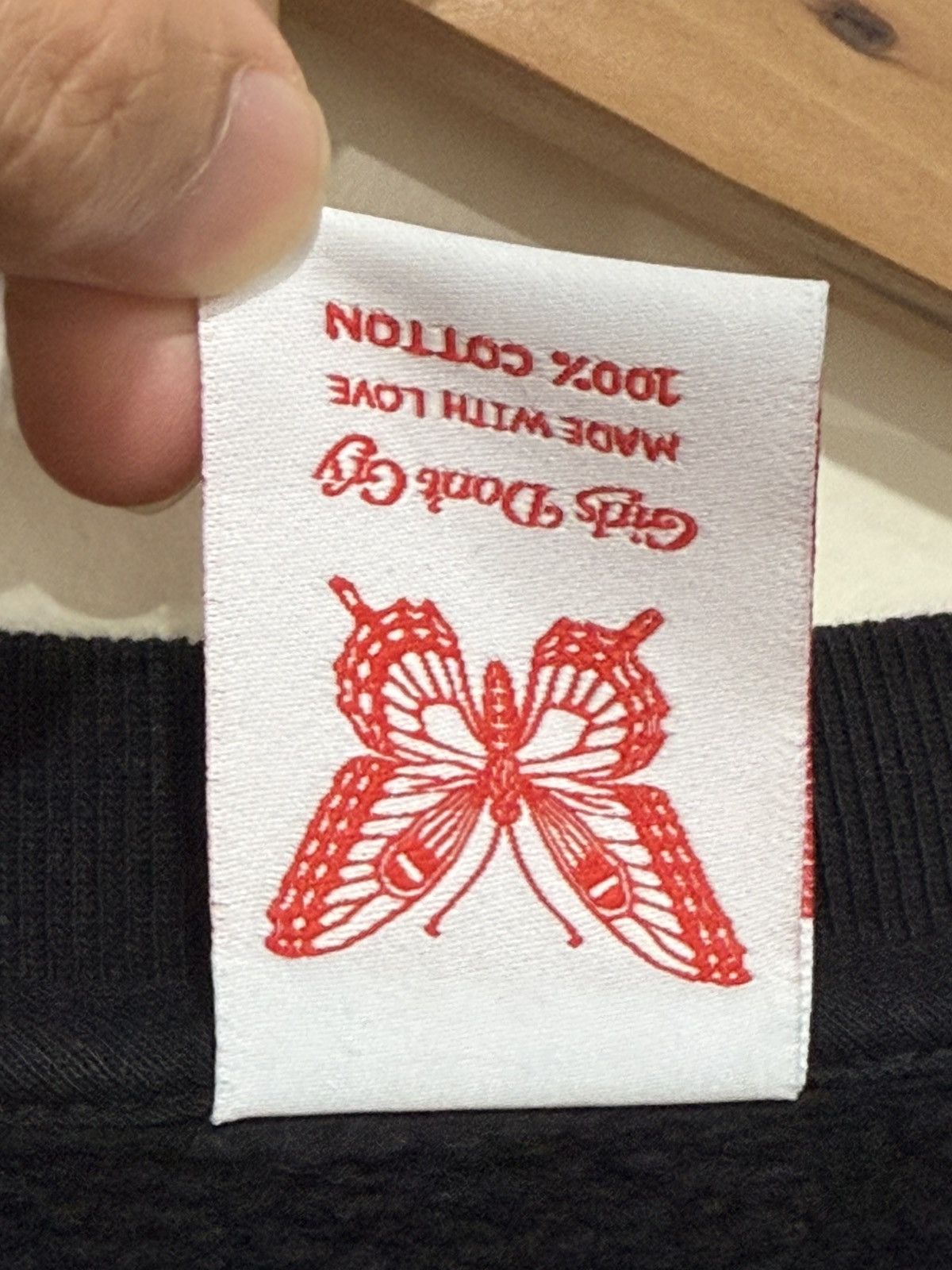 Girls Don't Cry Angel Sweater Crewneck Black Ice Blue