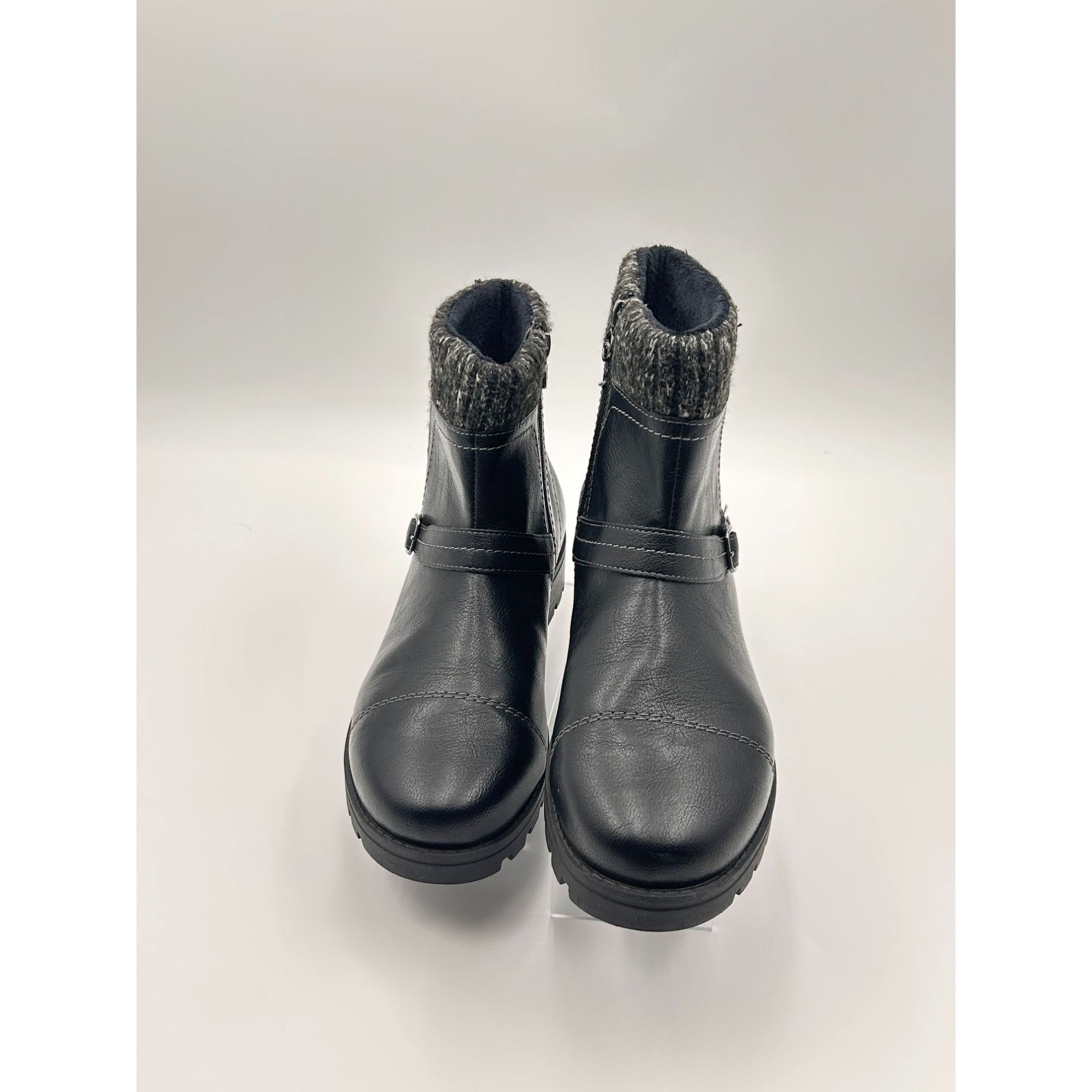 Other JSport Violet Women 11M Black Ankle Boots Memory Foam All Te Size US 11 / IT 41 - 6 Thumbnail
