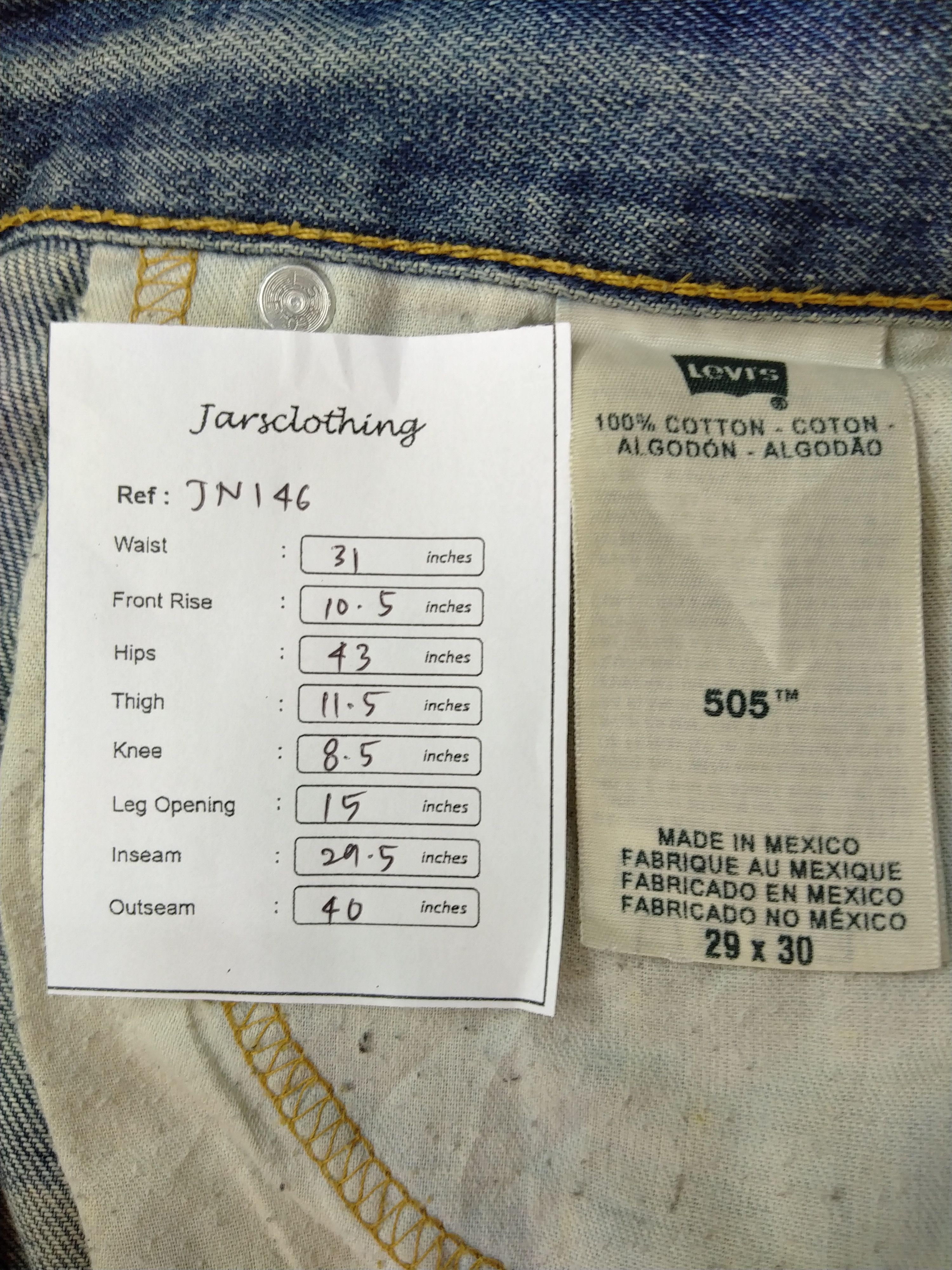 Levi's Distressed Blue Vintage Levi's 505 Denim 31x29.5 -JN146 Size US 31 - 13 Thumbnail