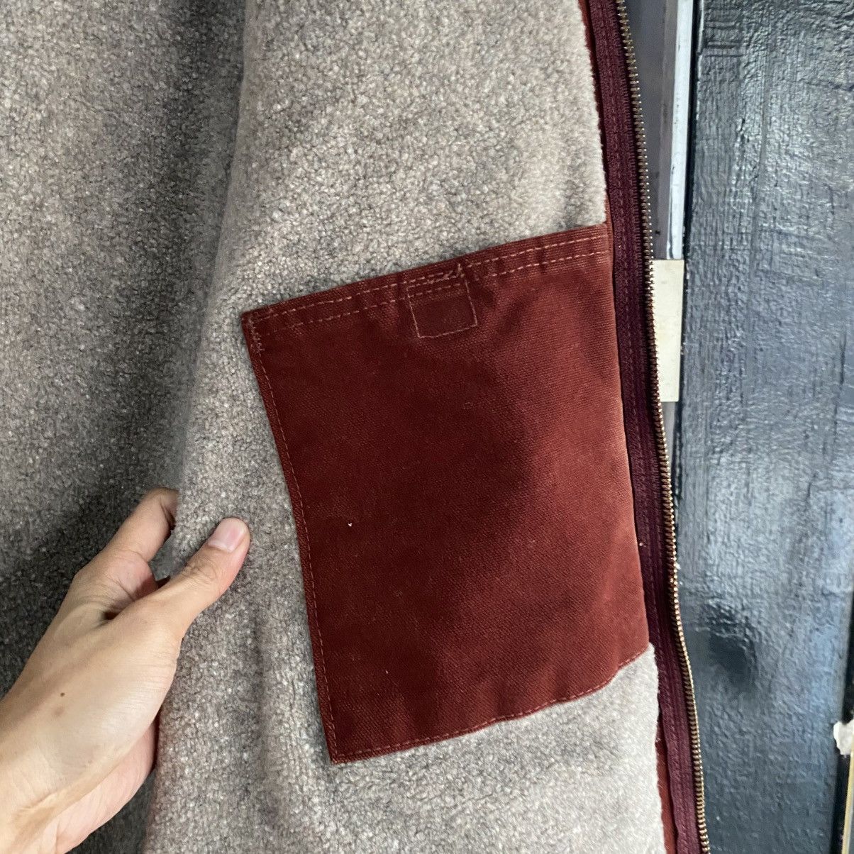 Carhartt Vintage Carhartt J141 Sherpa Lined Hooded Jacket Maroon Size US XXL / EU 58 / 5 - 15 Thumbnail