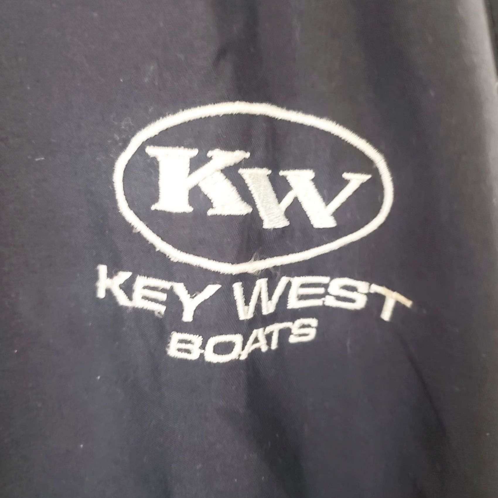 Vintage Key West Boats Men's XL Navy V-Neck Windbreaker by North End Golf Outdoor Casual Thin Softshell Pullover Size US XL / EU 56 / 4 - 4 Thumbnail