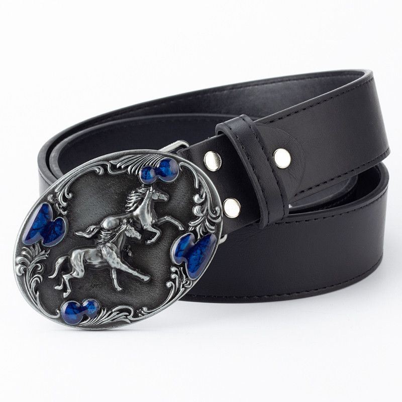 Designer New Design Vintage Belt Riveted Belts Menswear Accessories Size ONE SIZE - 6 Thumbnail
