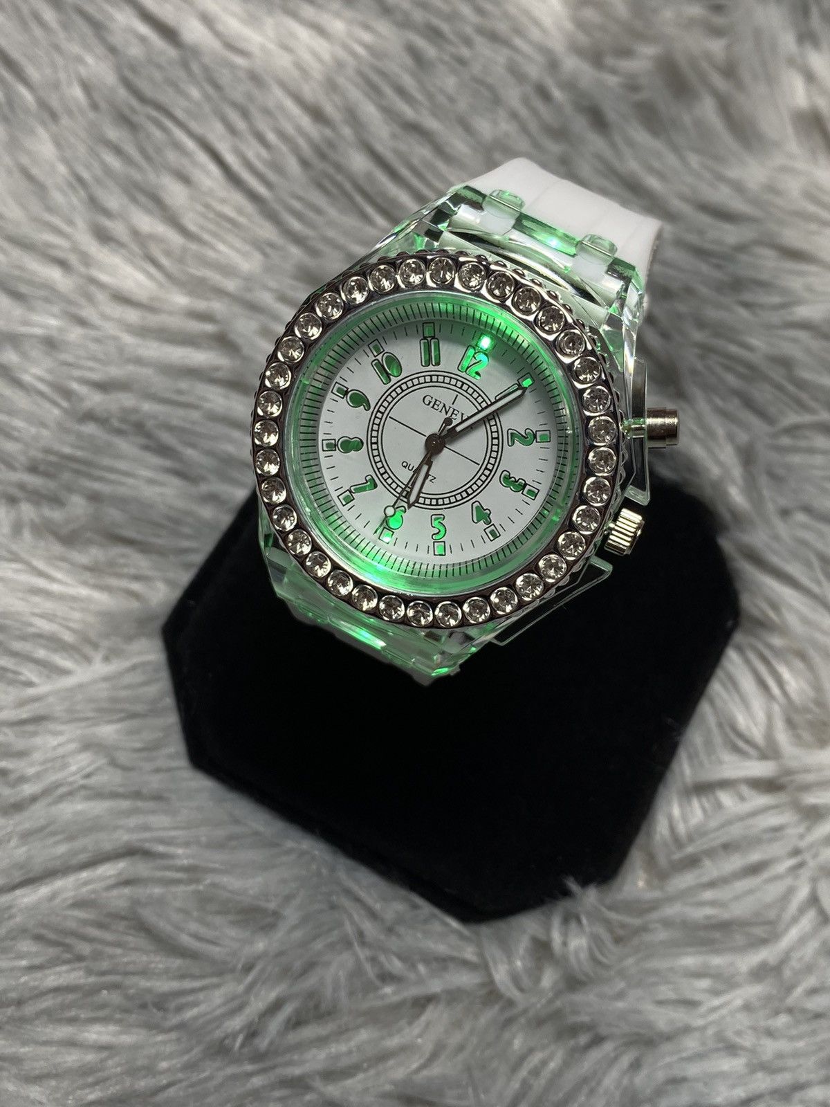 Japanese Brand Geneva LED Light-Up Crystal Watch | Japanese Brand Size ONE SIZE - 3 Thumbnail