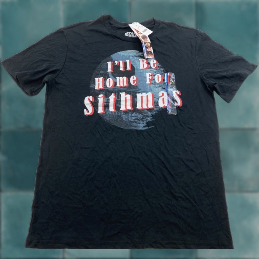 Disney Disney Star Wars T Shirt Mens Large Black I’ll Be Home For Sithmas NWT Size US L / EU 52-54 / 3 - 1 Thumbnail