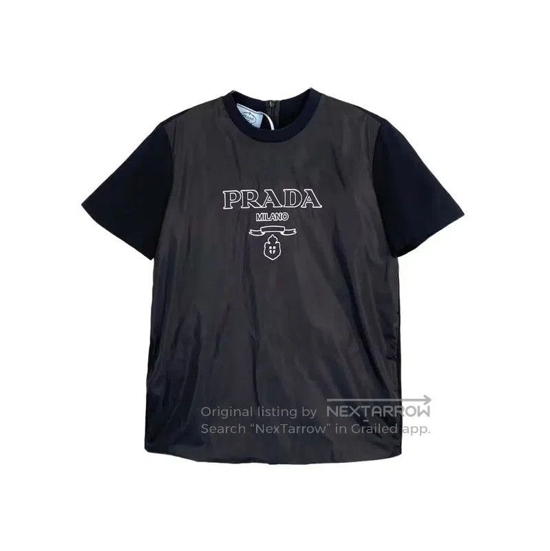 Prada Prada Black Cotton T-Shirt for Women. Size XS / US 0-2 / IT 36-38 - 1 Thumbnail