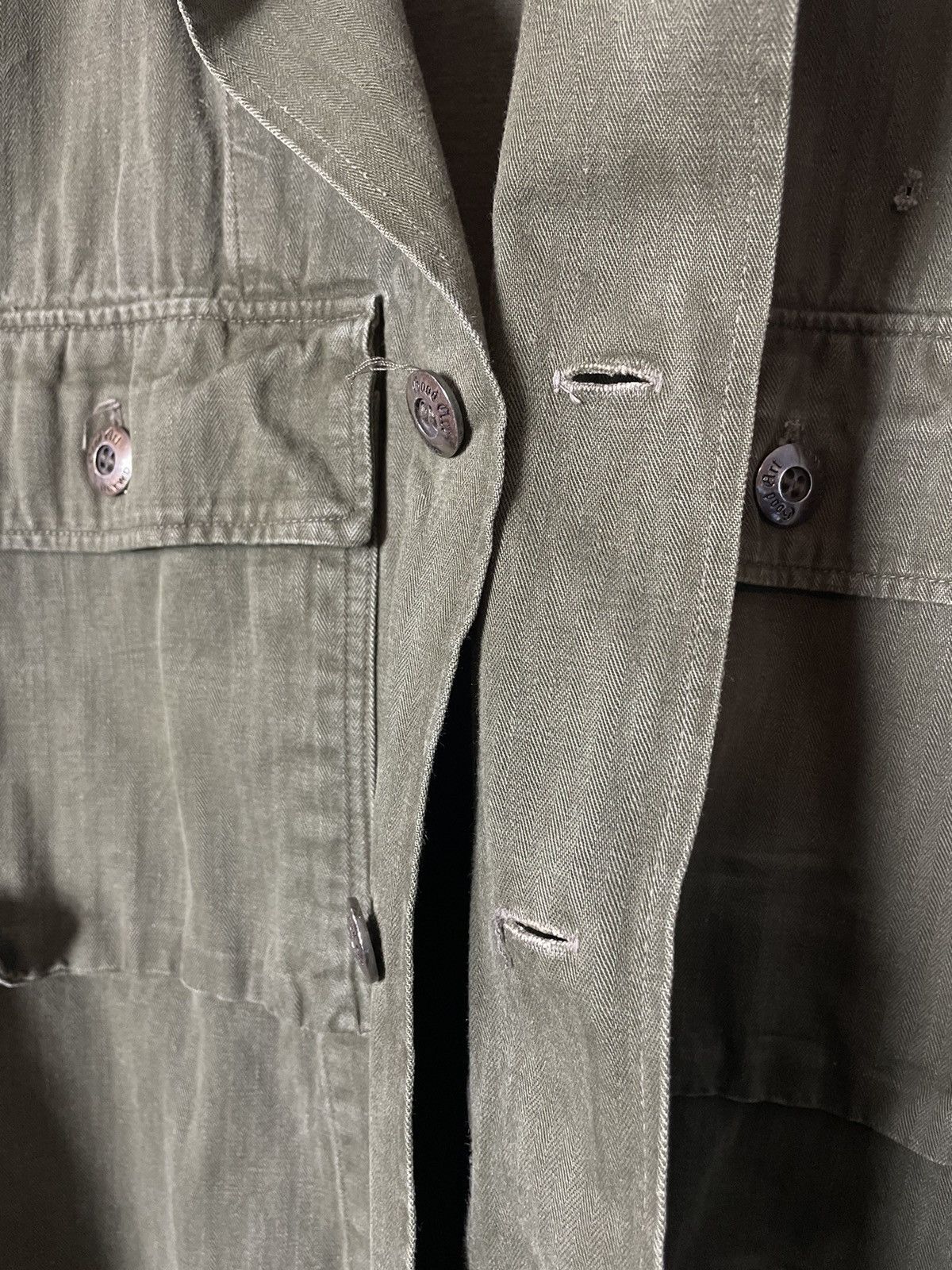 GOOD ART HLYWD Vintage Good Art Hlywd HBT Jacket with 11 Silver Pieces Size US L / EU 52-54 / 3 - 8 Thumbnail