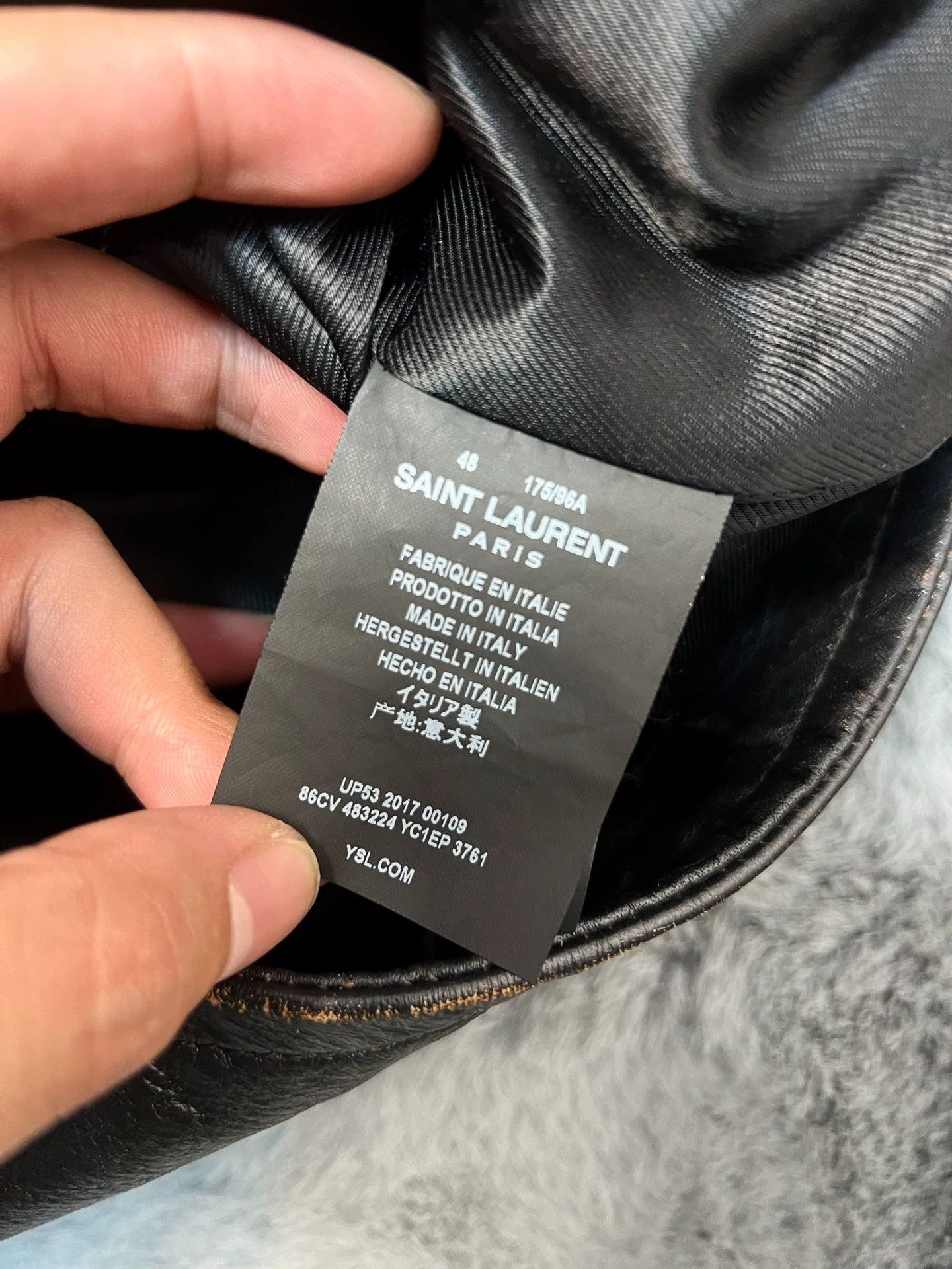 Saint Laurent Paris Saint Laurent 2017 Fall/Winter Leather Biker Jacket, Size M / US 6-8 / IT 42-44 - 5 Thumbnail