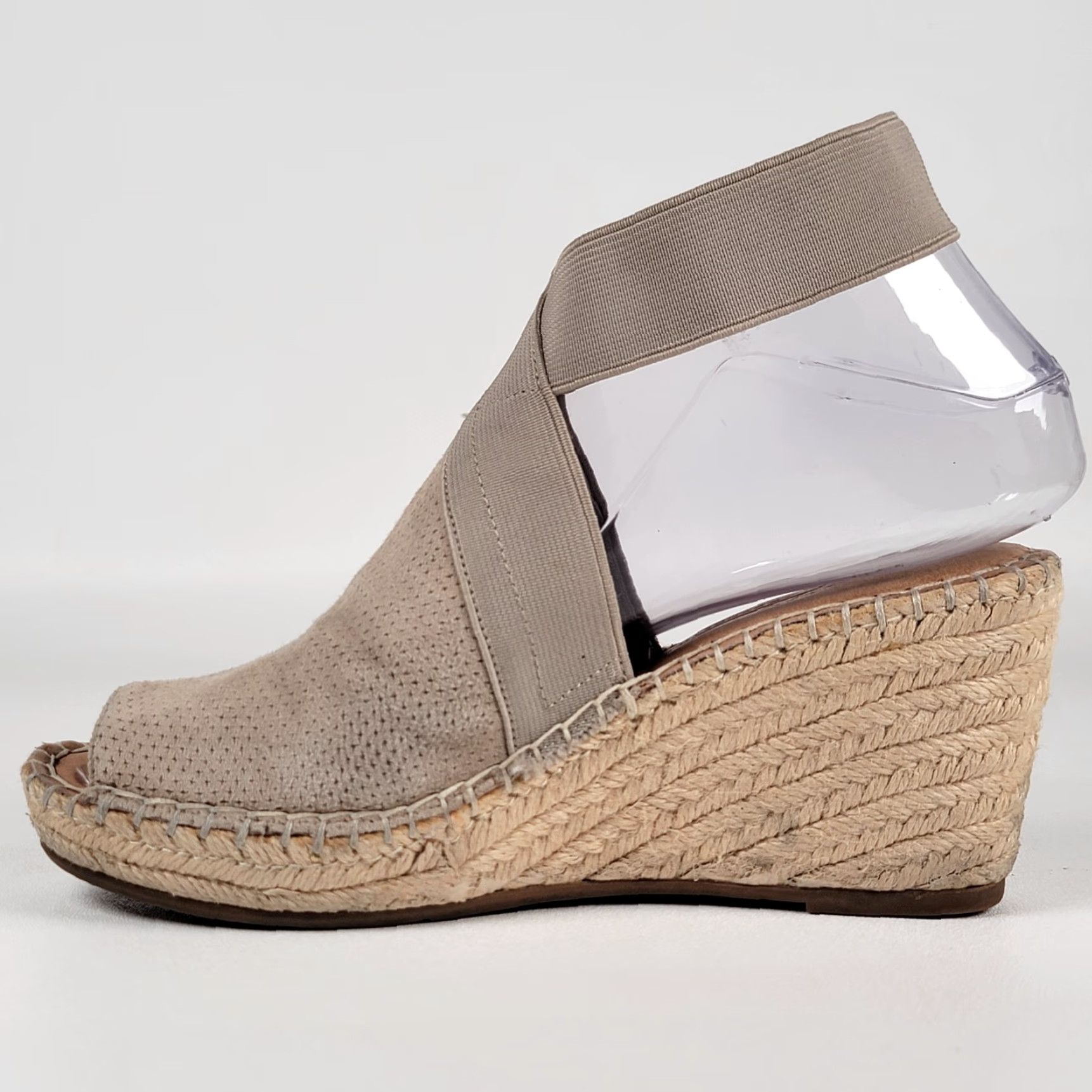 Vintage Gentle Souls by Kenneth Cole Sandal M Womens Espadrille Wedge Beige Leather Buckle Comfort 6/36 Size US 6 / IT 36 - 5 Thumbnail
