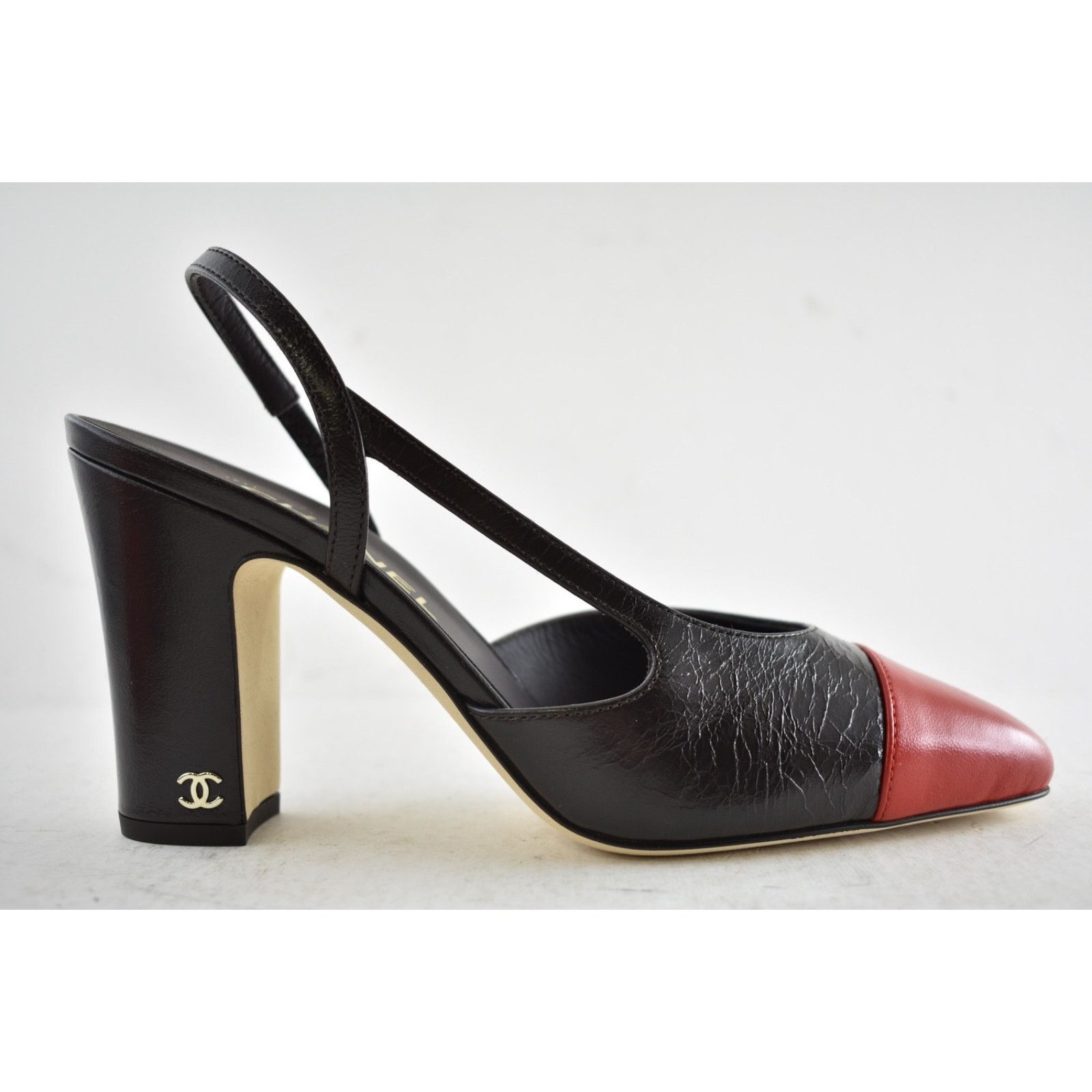 Chanel Chanel 26S Blazy Red CC Slingback Block Heel Pump 36.5c Size US 6.5 / IT 36.5 - 2 Thumbnail