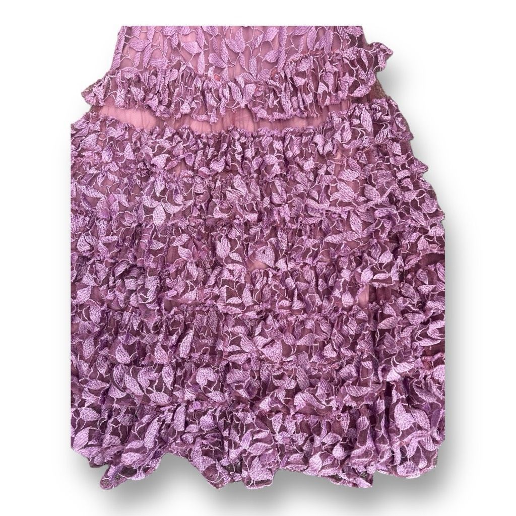 LoveShackFancy LoveShackFancy Purple Kamber Lace Floral Maxi Dress Size 0 Size XS / US 0-2 / IT 36-38 - 3 Thumbnail