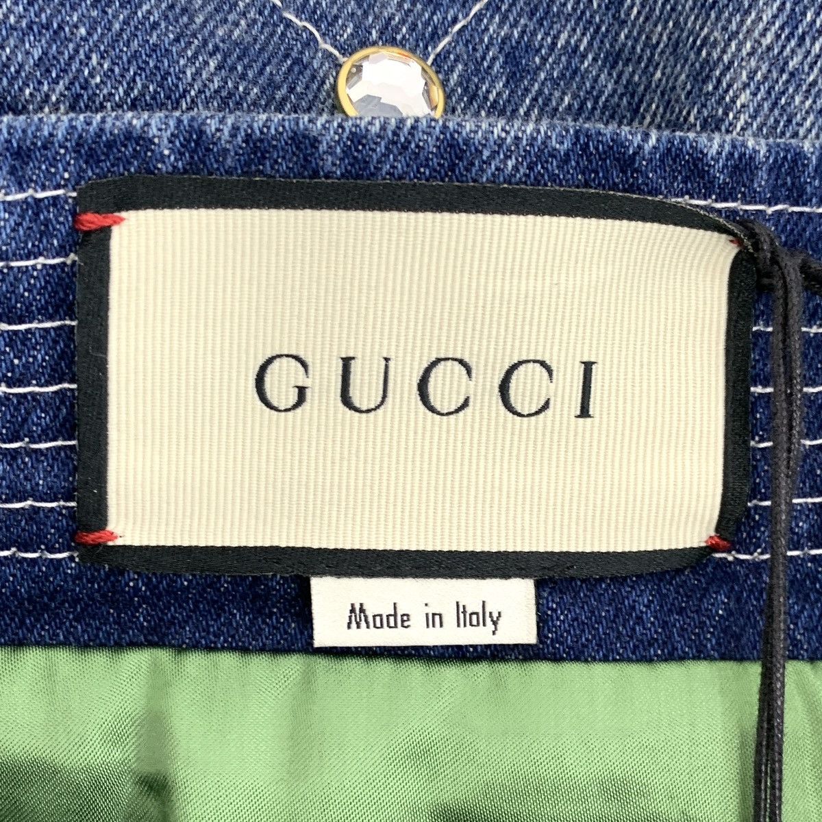 Gucci Gucci Blue Diamond-embellished Casual Denim Skirt K26WX Size 25" / US 0 / IT 36 - 6 Thumbnail