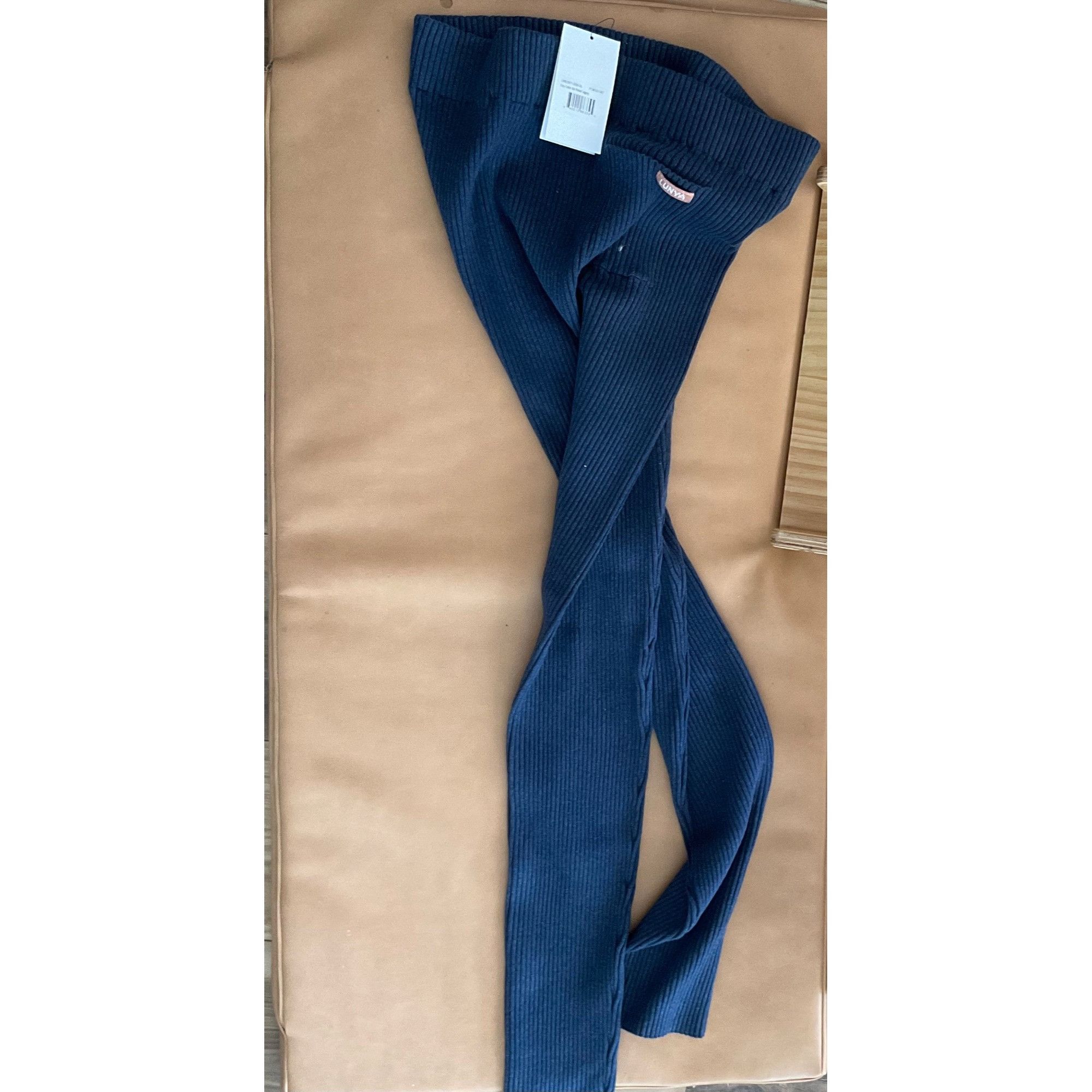 Lunya NWT Lunya Cozy Cotton Silk Ribbed Legging XL clearing blue Size 34" / US 12 / IT 48 - 3 Thumbnail