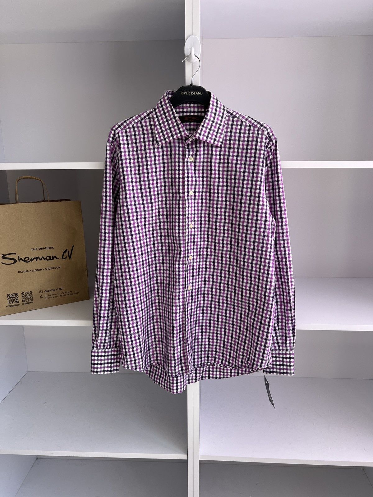Etro × Vintage Vintage Etro Striped Luxury Button up shirt Size US L / EU 52-54 / 3 - 2 Thumbnail