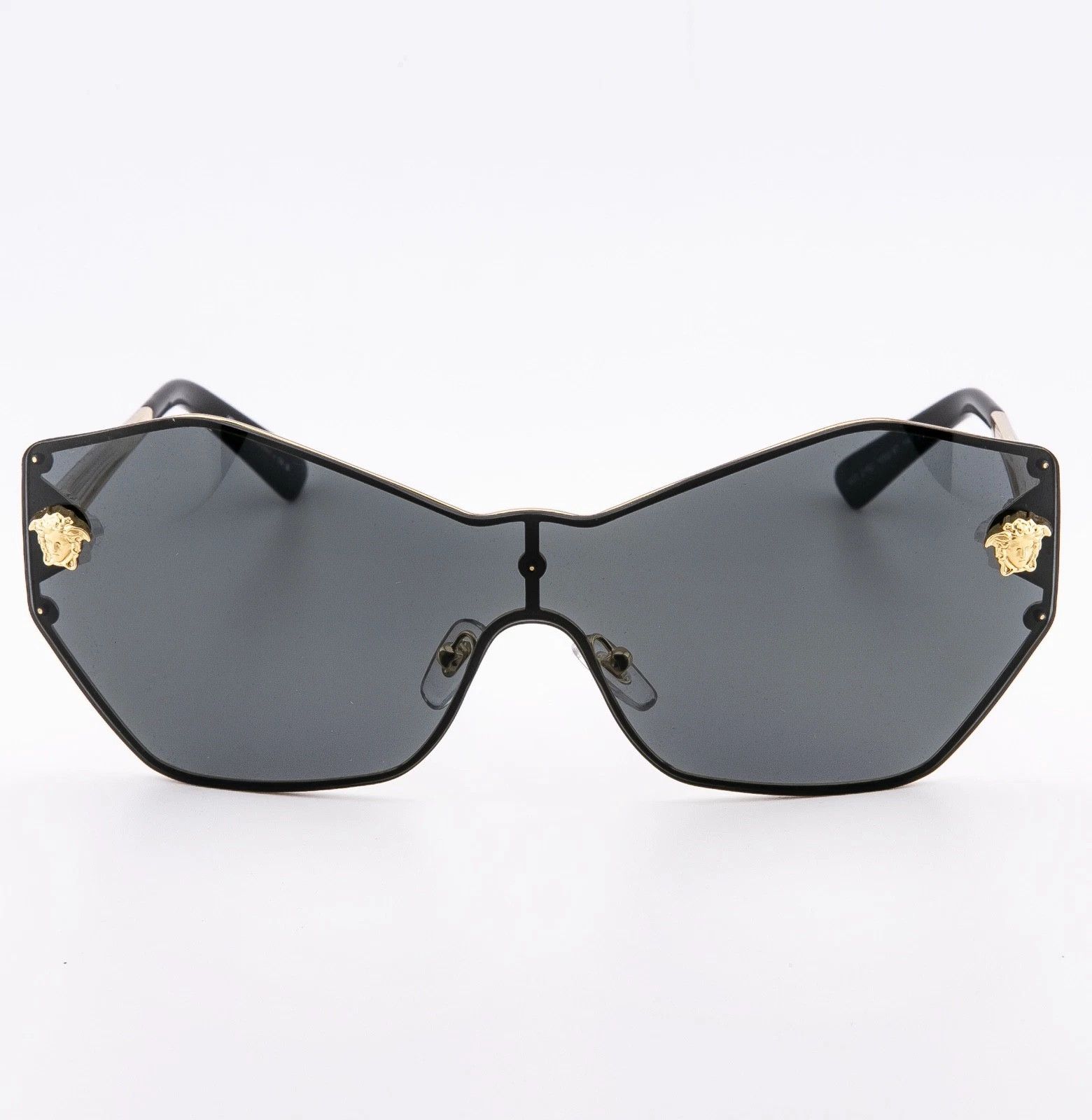 Versace VERSACE VE2182 GLAM Stud Medusa Head 2182 Black Sunglasses Size ONE SIZE - 4 Thumbnail