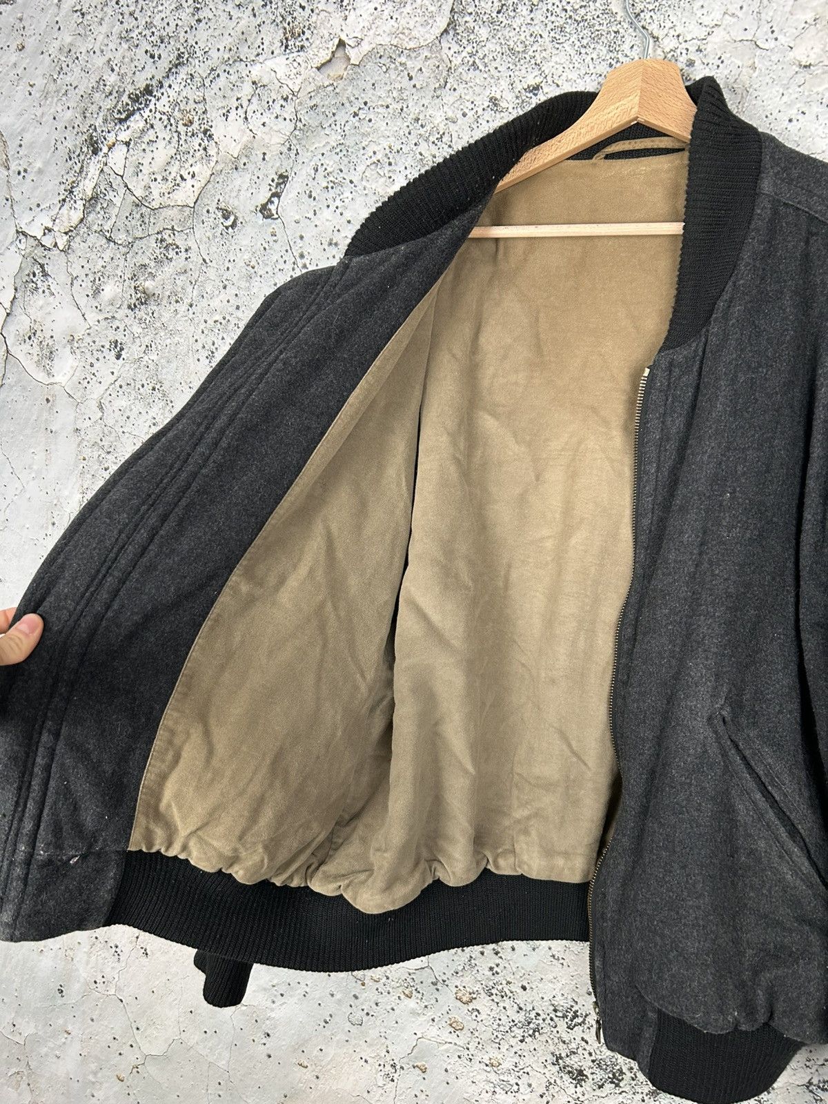 Aquascutum Acquascutum Cashmere and Wool Bomber Jacket Avant Garde 90s Size US XL / EU 56 / 4 - 4 Thumbnail