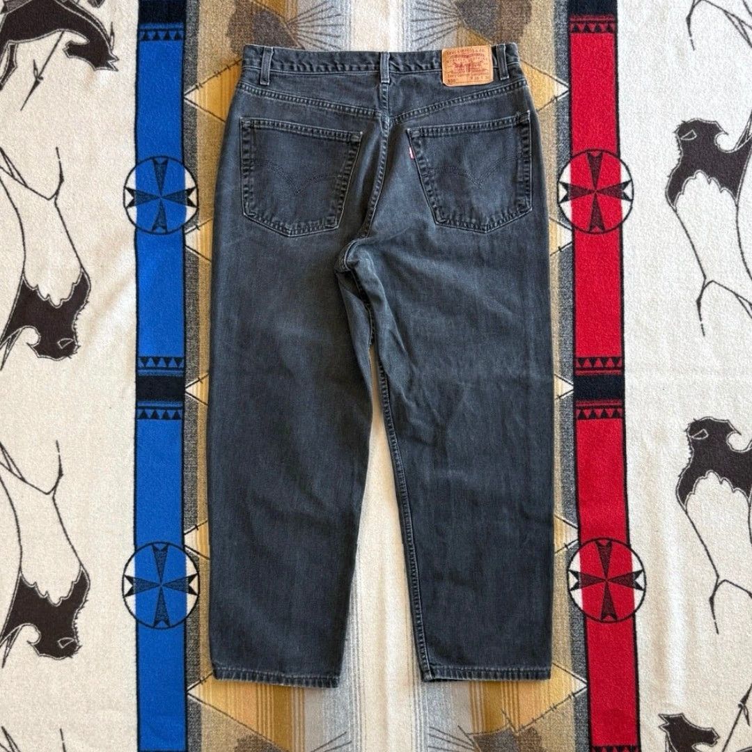 Levi's VINTAGE Levi’s 550 Relaxed Fit Black Denim Jeans 36x30 Men In Canada 90s Straight N/A Size US 36 / EU 52 - 2 Thumbnail