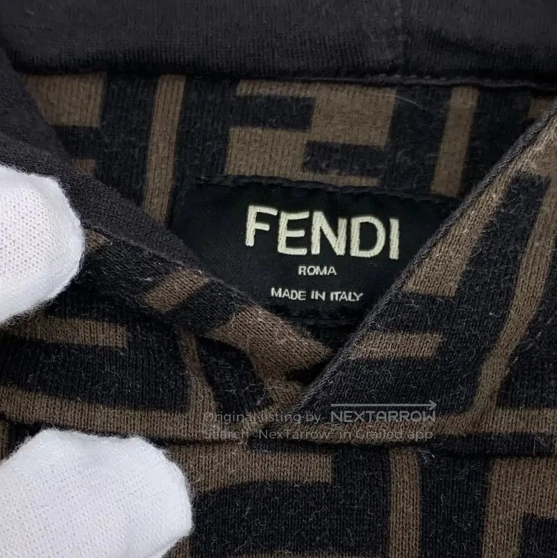 Fendi Fendi Brown Cotton Women's Hoodie . Size L / US 10 / IT 46 - 7 Thumbnail