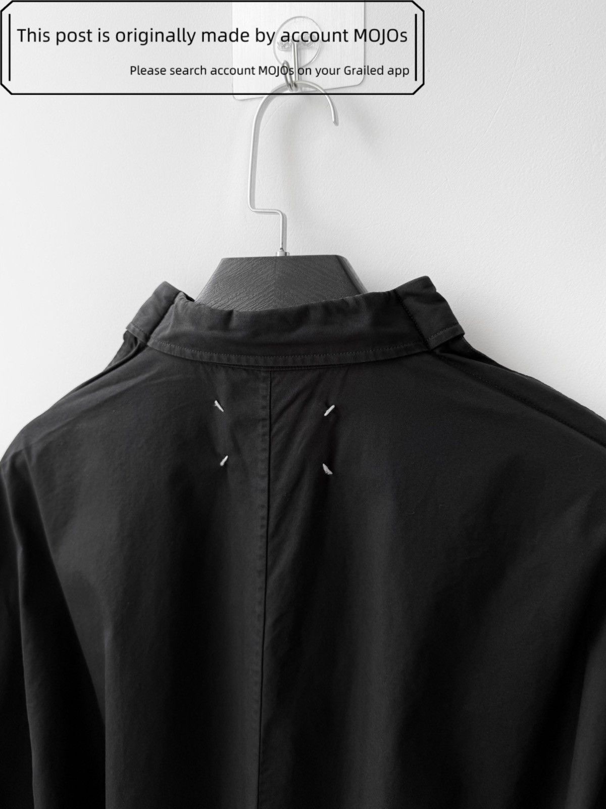 Maison Margiela Sz 38 Maison Margiela 19AW White Stitch Pocket Black Shirt Size US M / EU 48-50 / 2 - 5 Thumbnail