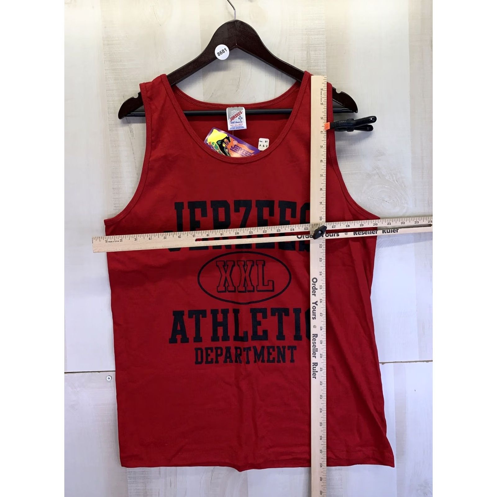 Jerzees VINTAGE Jerzees Tank Top Men XL Red 1990s Deadstock NWT-8681 Graphic Tee Sleeveless Size US XL / EU 56 / 4 - 2 Thumbnail