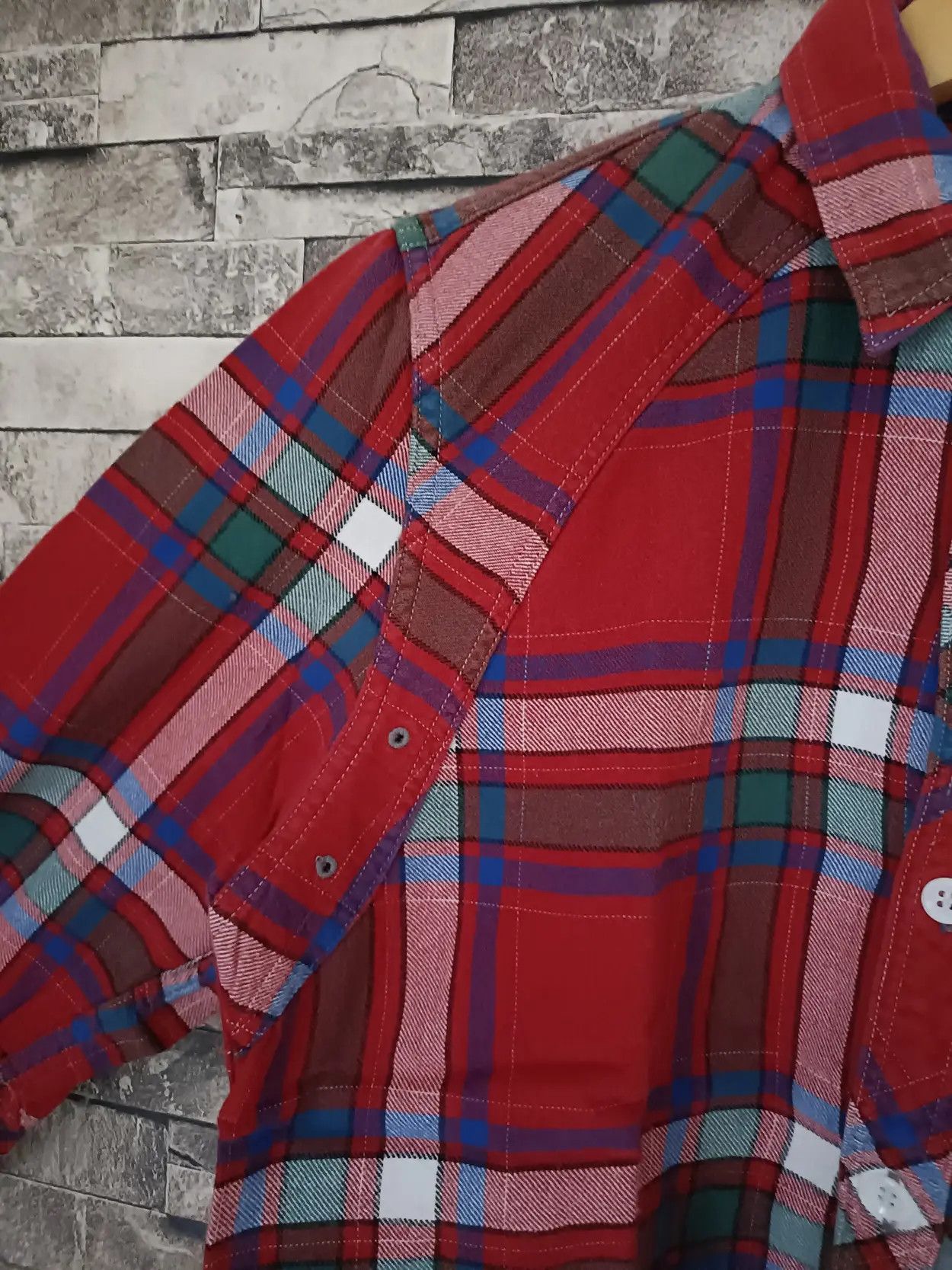 Japanese Brand Gaijin made crazy silhouette flannel shirt Size US M / EU 48-50 / 2 - 3 Thumbnail