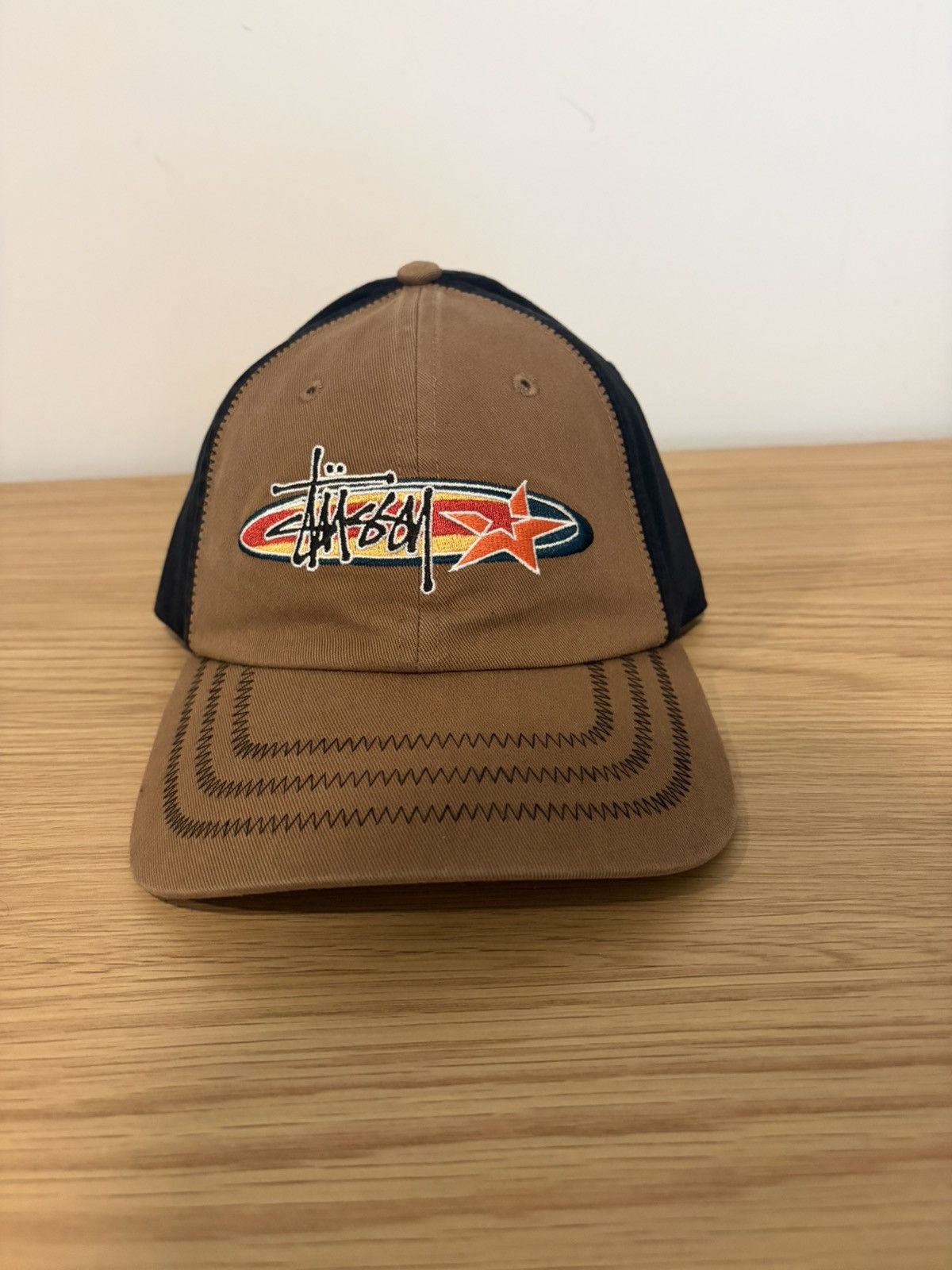 Stussy 2026 Stussy brown workgear waxed snapback mid depth hat cap