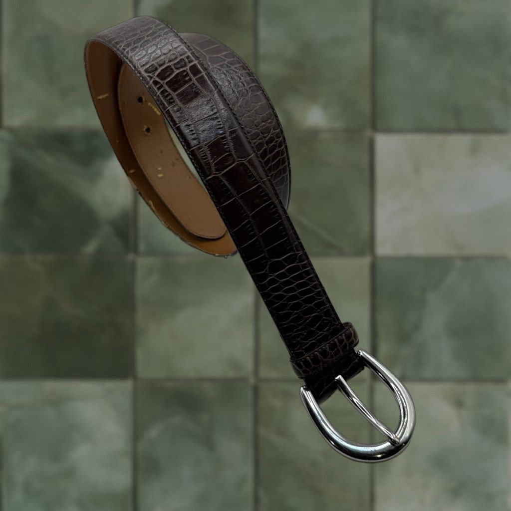 Ralph Lauren LAUREN RALPH LAUREN Collection Men’s Leather Belt M Italian Solid Stainless Steel Size ONE SIZE - 1 Thumbnail