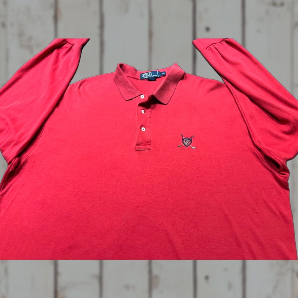 Polo Ralph Lauren Ralph Lauren Polo Shirt Mens 2XL Red Long Sleeve 100% Cotton Polo Club Logo Shirt Mens Long Sleeve Red 2XL Polo Ralph Lauren Size US XXL / EU 58 / 5 - 1 Thumbnail