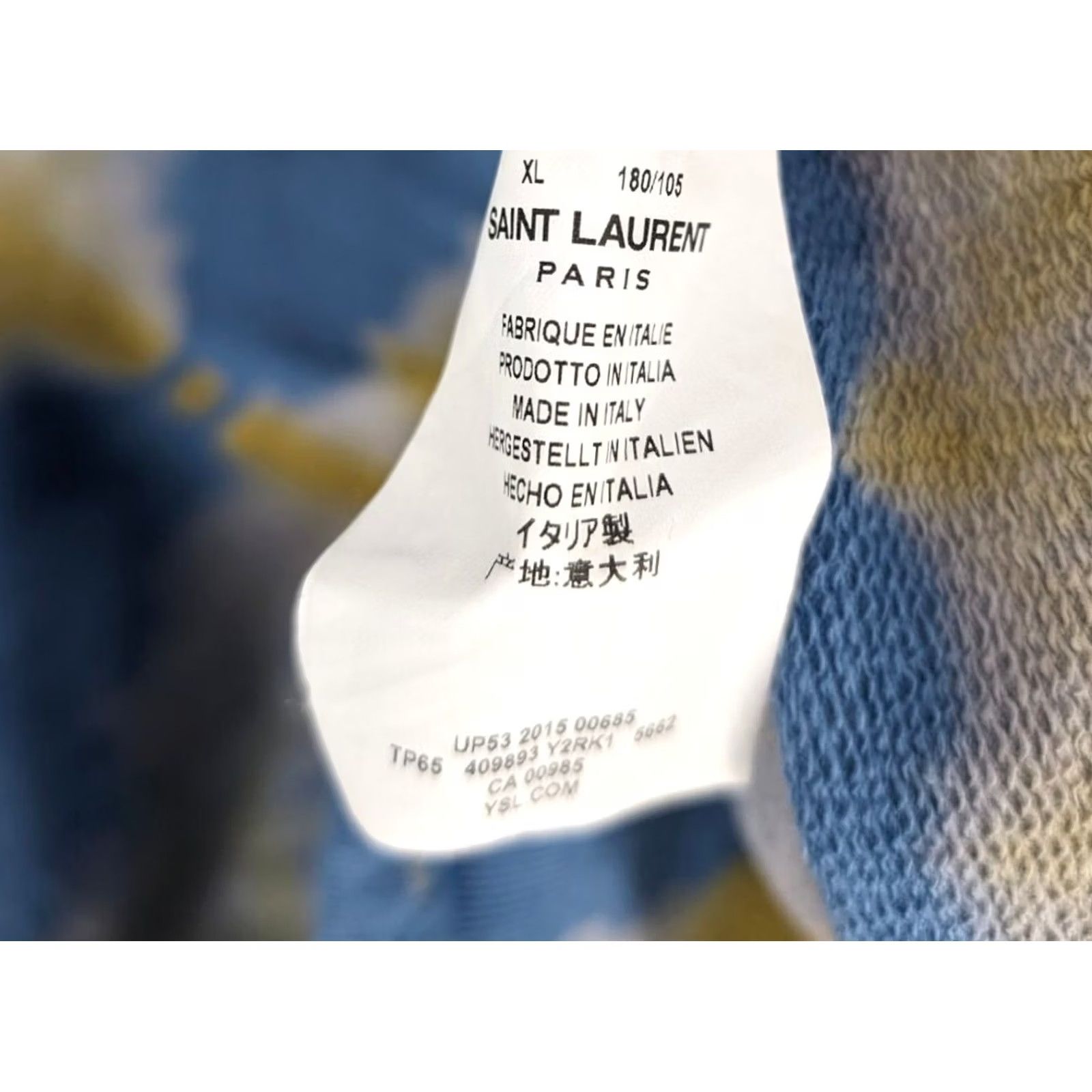 Yves Saint Laurent Saint Laurent Sweatshirt XL Multicolor Grunge Pullover Men Long Sleeve Tie-dye Runway Look 22 Thrashed Size US XL / EU 56 / 4 - 5 Thumbnail