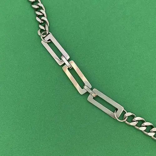 Other Titanium Steel Link Bracelet for Men Women,Punk Hip Hop Size ONE SIZE - 3 Thumbnail