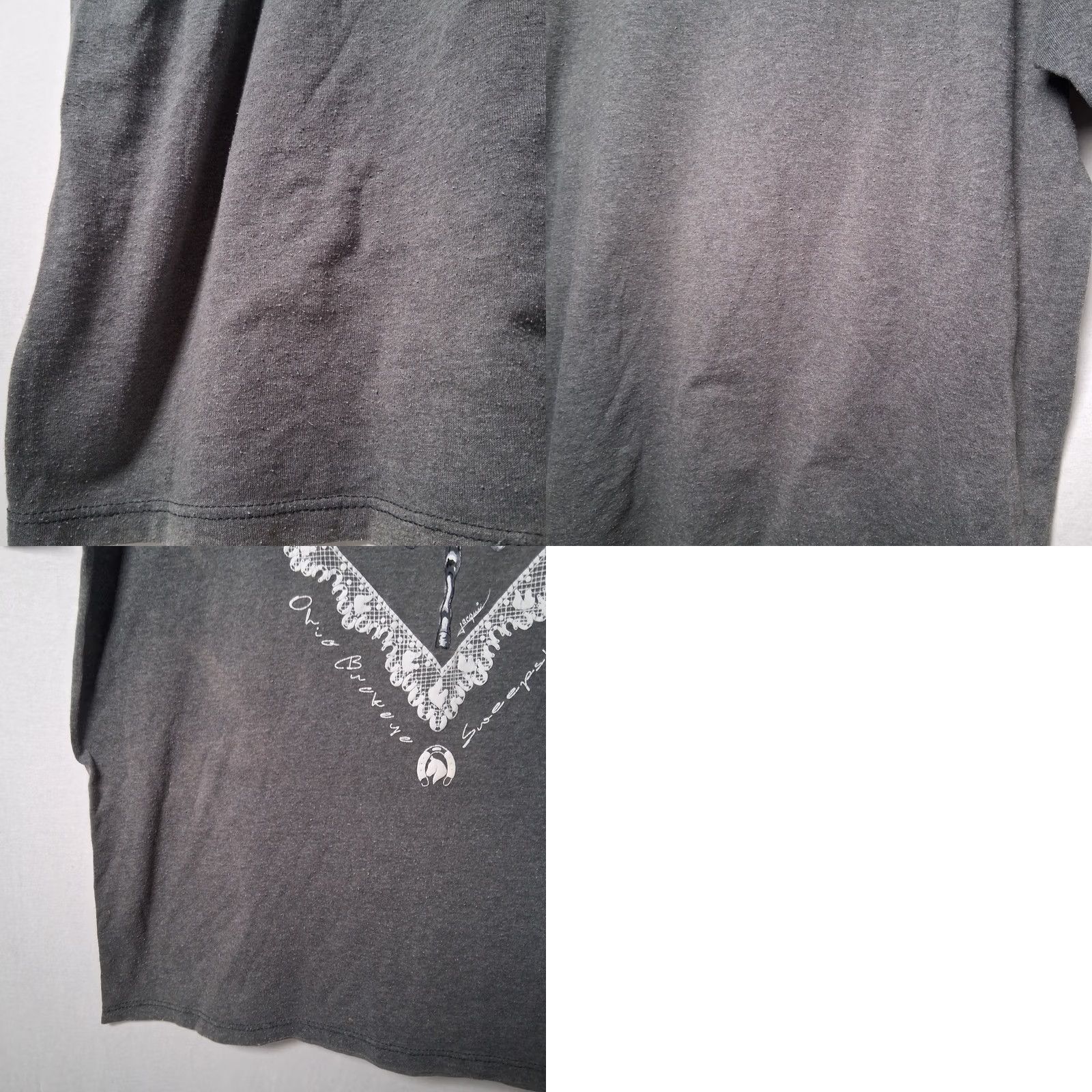 Jerzees VINTAGE Horse Shirt Ohio Sweepstakes Gray Lace Graphic T Single Stitch Jerzees L Size US L / EU 52-54 / 3 - 10 Thumbnail
