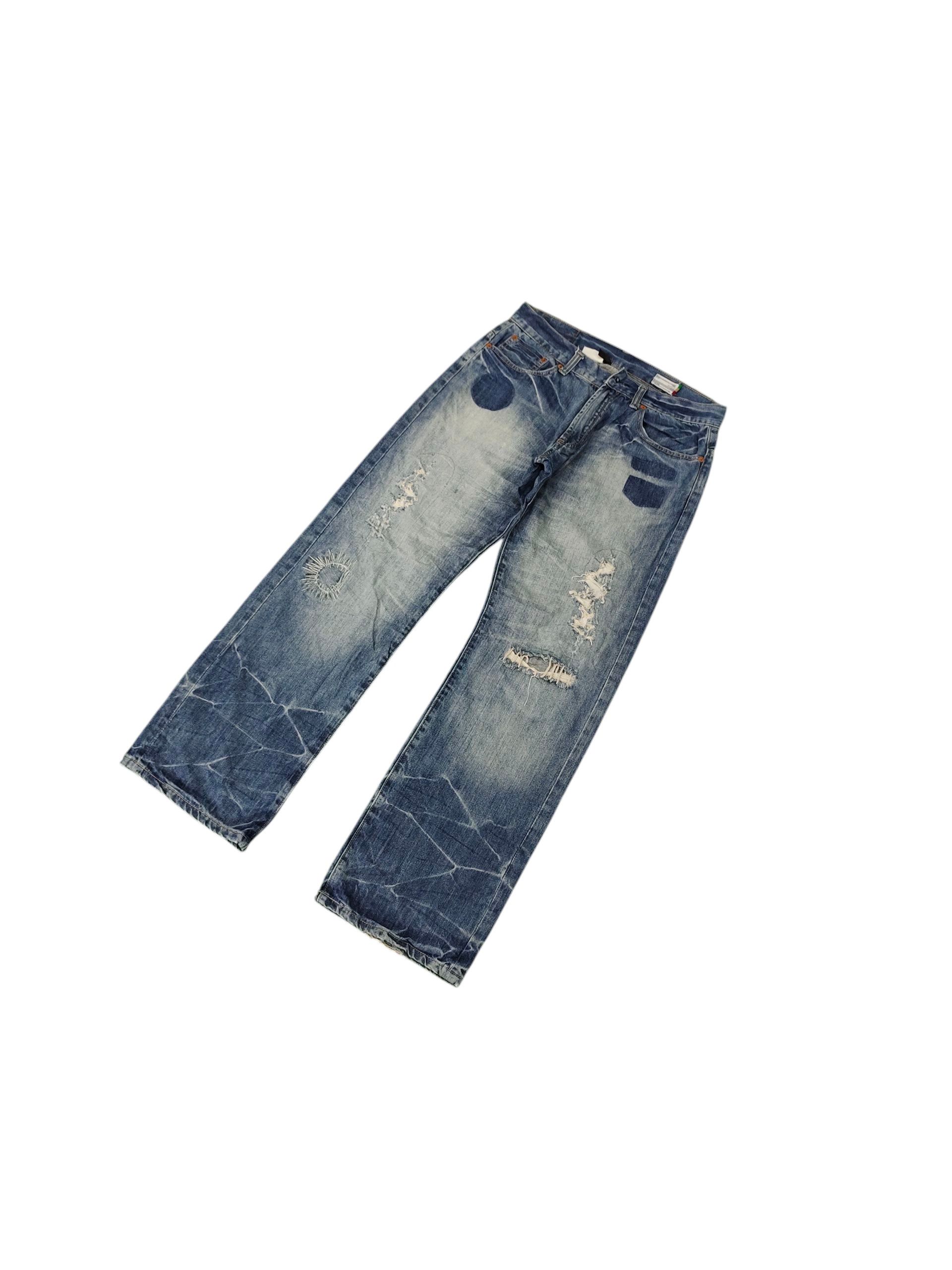 Kapital Vintage 90s Scanner Fundamental Clawmark Distres Denim Jeans Size US 32 / EU 48 - 2 Thumbnail