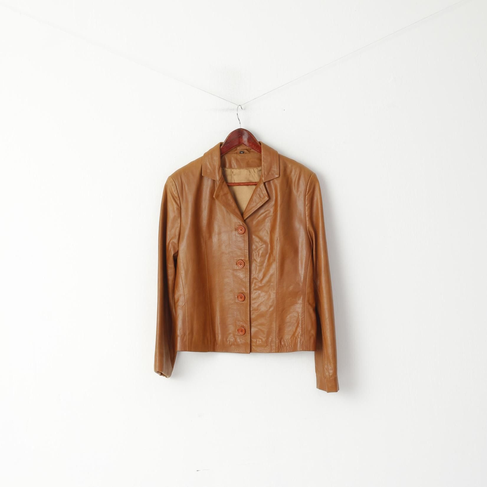 Vintage Vintage Women M Jacket Brown Leather Casual 5073 Size M / US 6-8 / IT 42-44 - 2 Thumbnail
