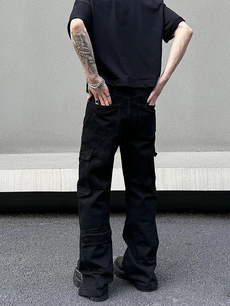 Jean × Streetwear Black Opium Washed Cargo Denim Jeans | Grailed