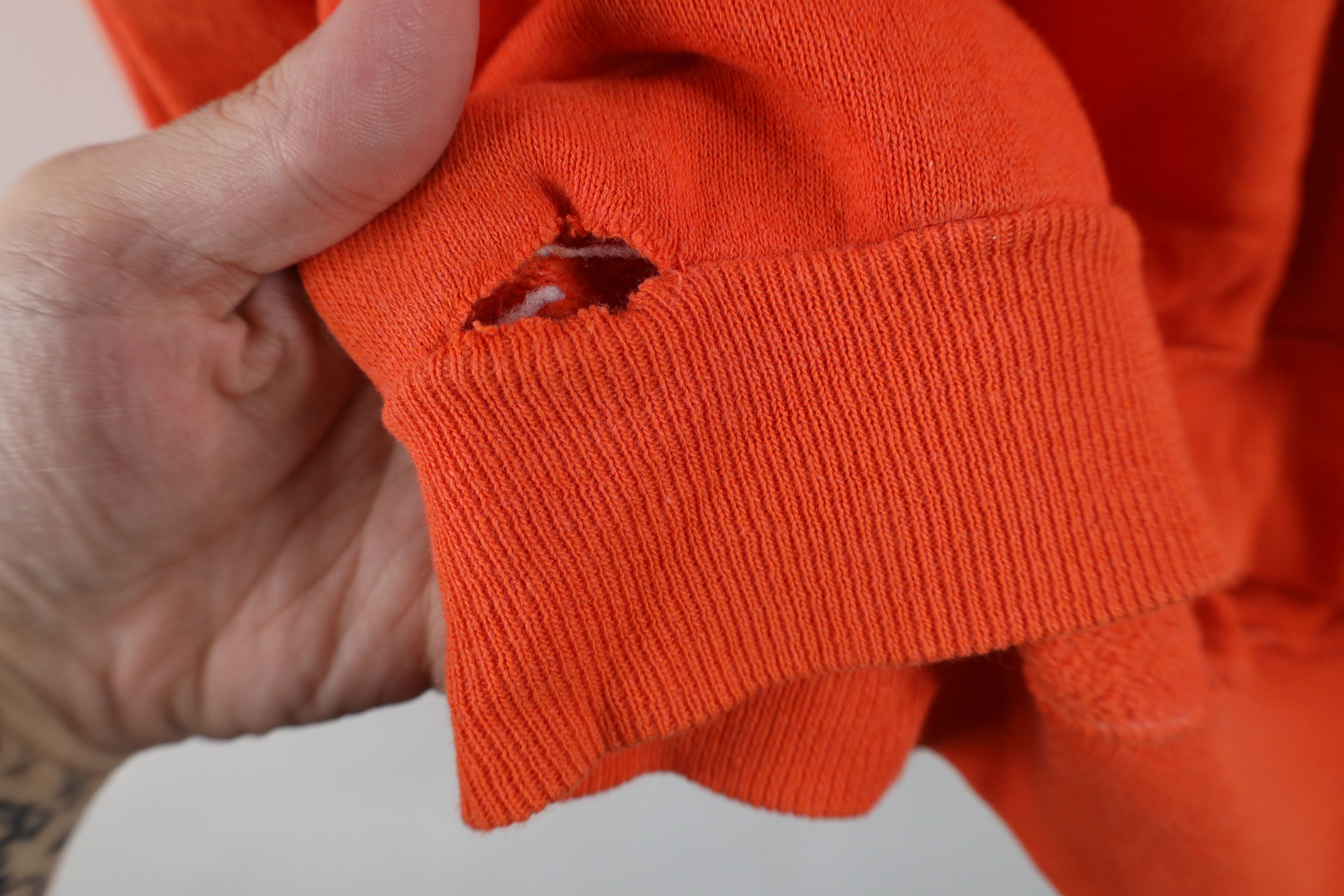 Vintage Vintage 70s Streetwear Blank Crewneck Sweatshirt Orange USA Size US XL / EU 56 / 4 - 11 Thumbnail