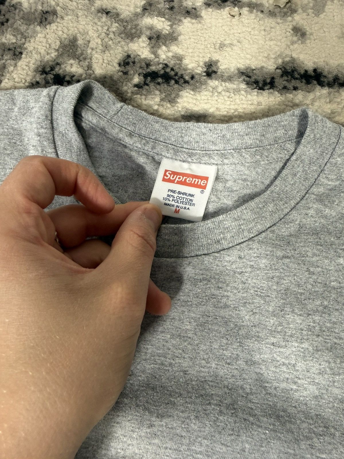 Supreme Vintage 2000s Supreme Grey Blank T-Shirt Size US M / EU 48-50 / 2 - 3 Thumbnail