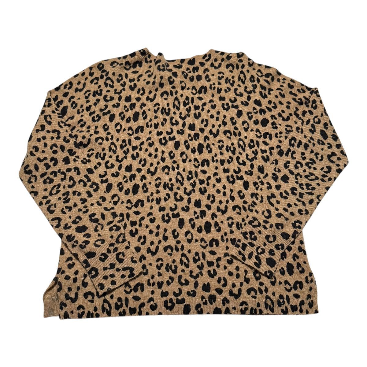 J.Crew J. Crew Leopard Print Cashmere Sweater Women's Large Size L / US 10 / IT 46 - 3 Thumbnail