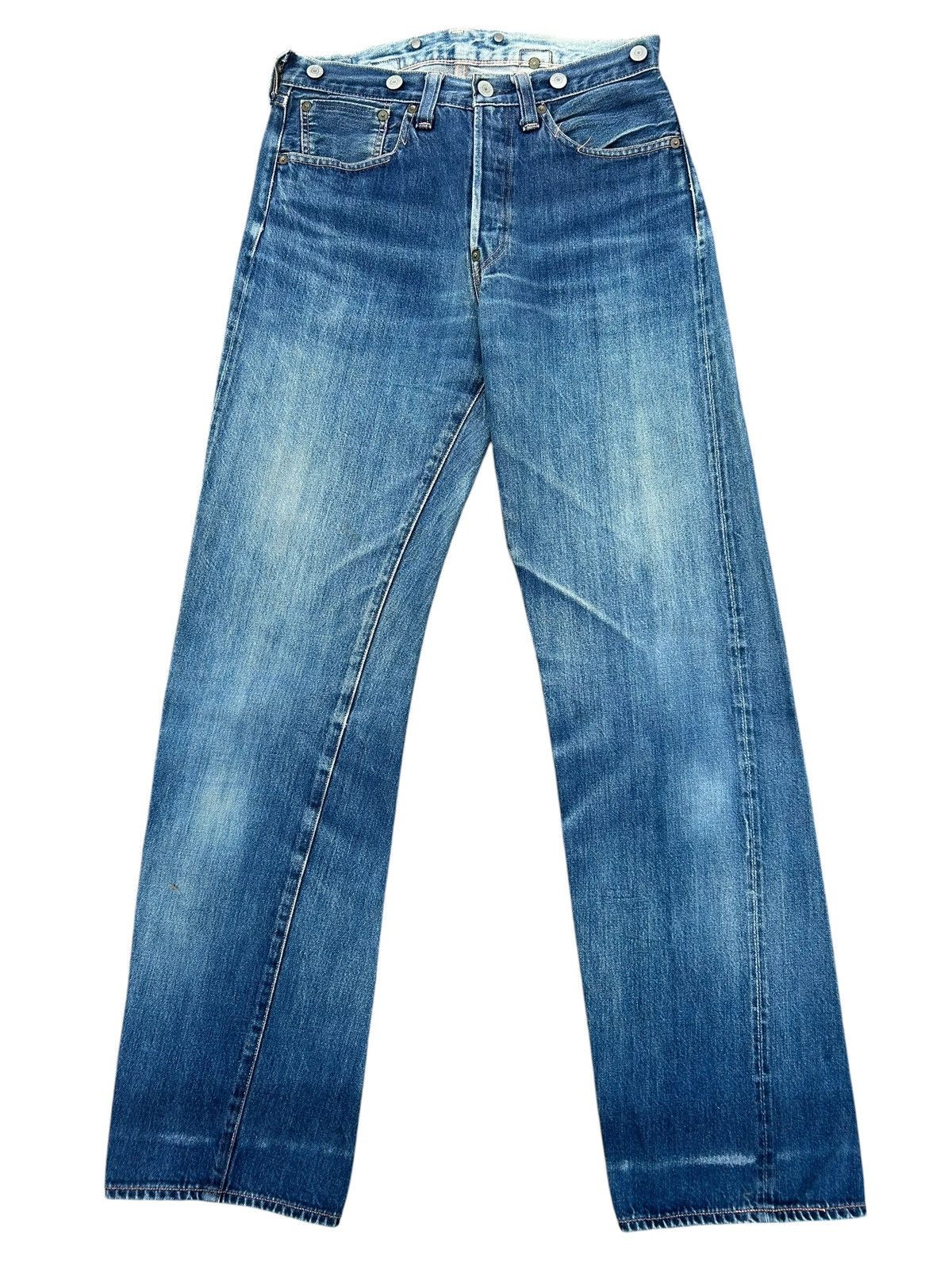 Kapital Vintage Levis Big E Selvedge Buckle Back Thrashed Denim Jean Size US 30 / EU 46 - 3 Thumbnail