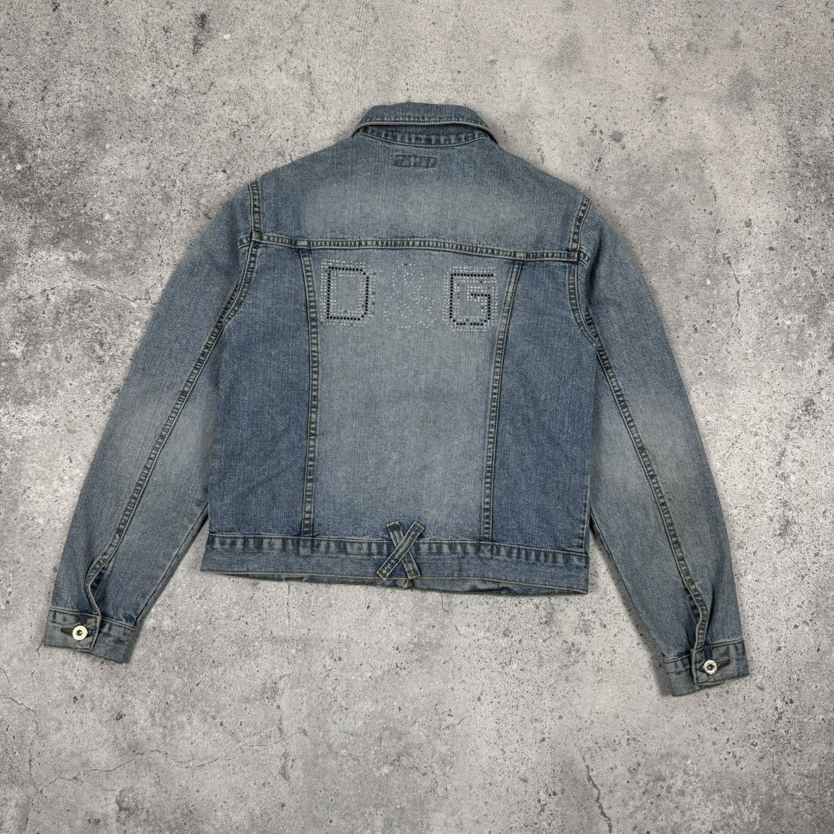 Dolce & Gabbana × Vintage Vintage Dolce & Gabbana Y2K Big Logo Washed Denim Jacket Size M / US 6-8 / IT 42-44 - 3 Thumbnail