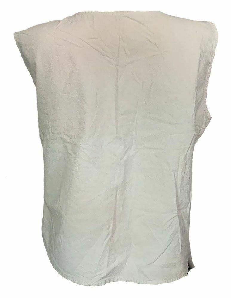 Designer Pre Owned Mexican White Embroidered Hand Made Blouse L Size L / US 10 / IT 46 - 2 Thumbnail